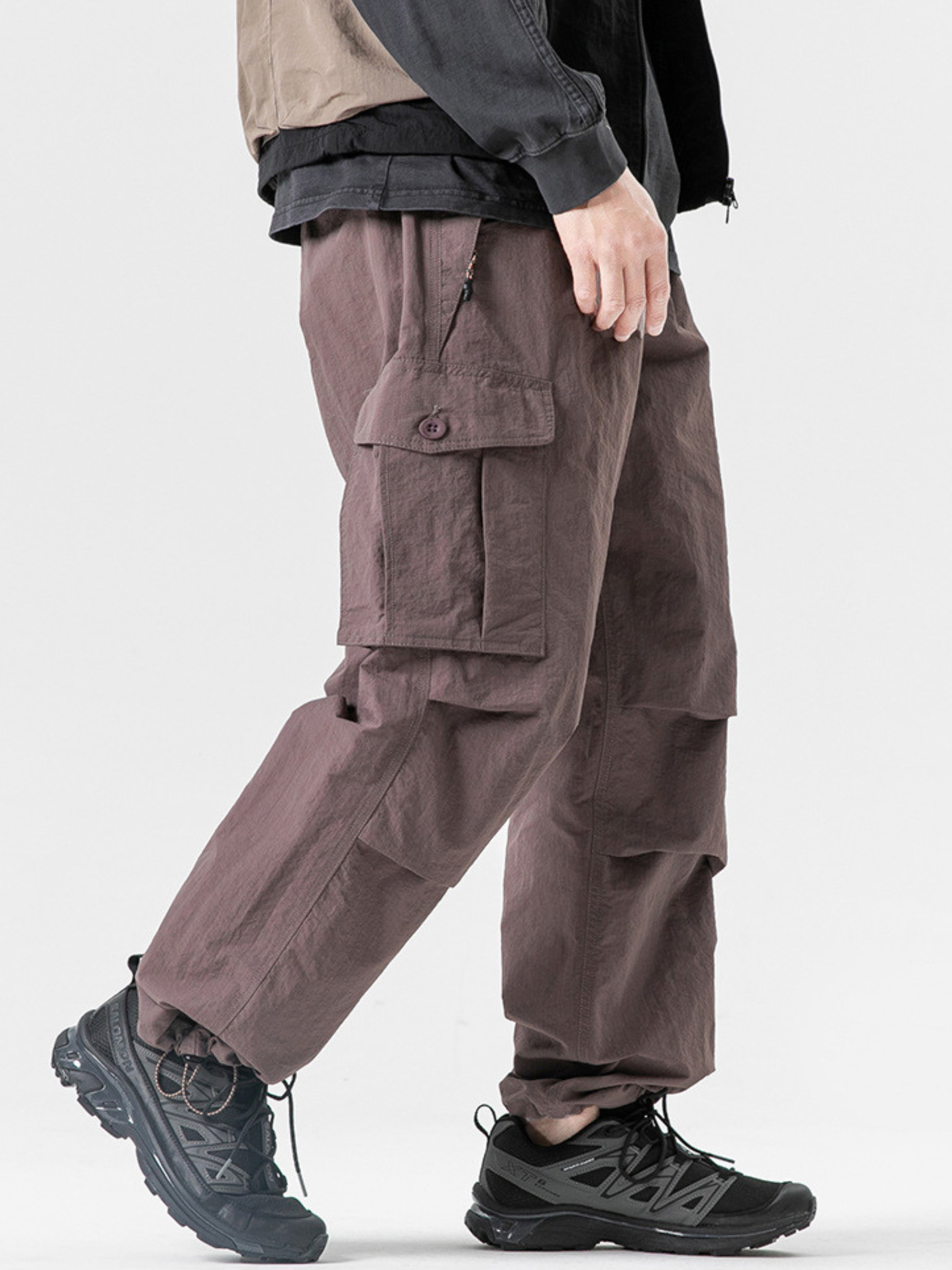 FoxPort - Unisex Loose Fit Fleece-Lined Paratrooper Pants