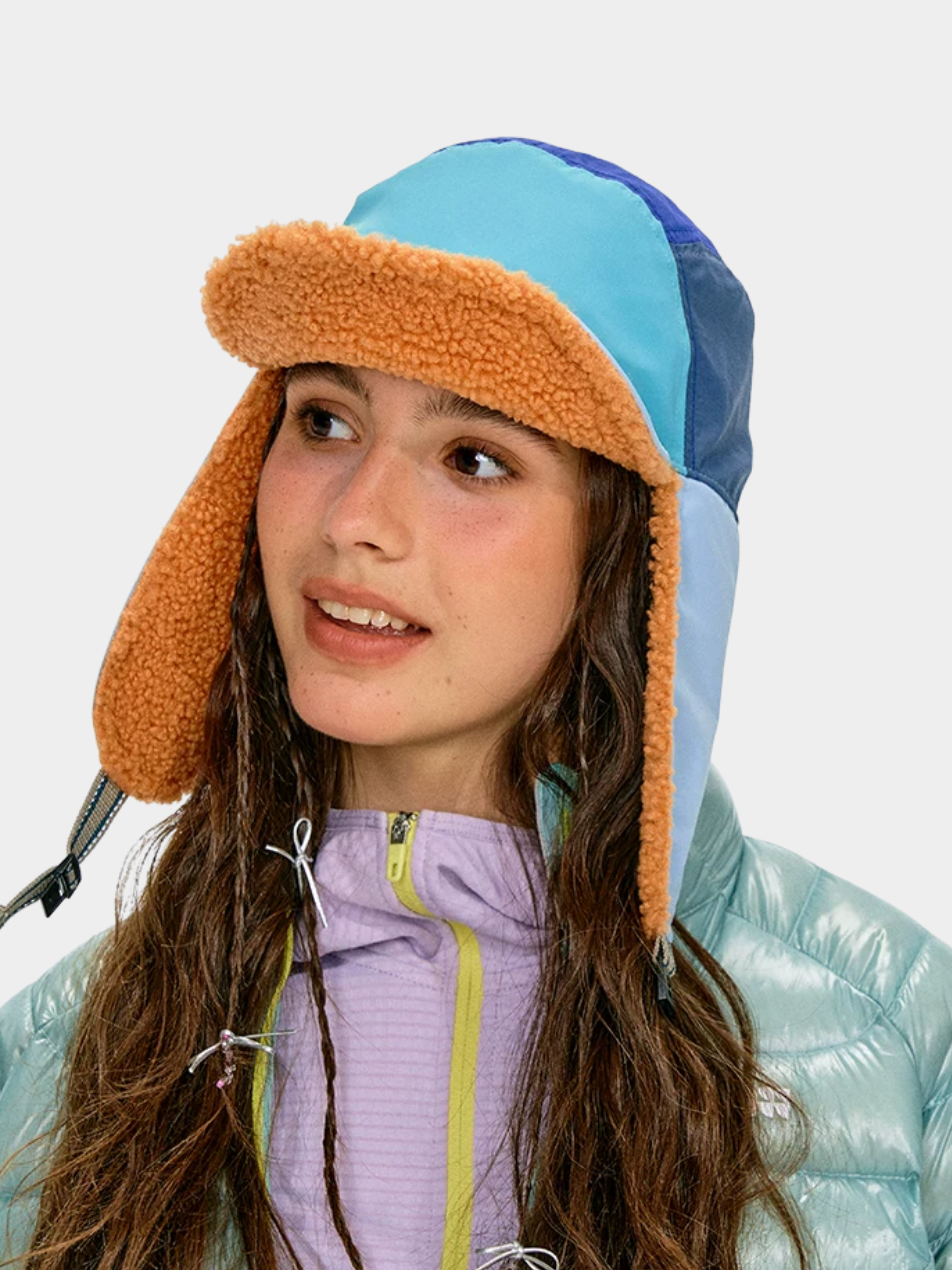Moonlark - Colorblock Extra Warmth Sherpa-Lined Earflap Hat