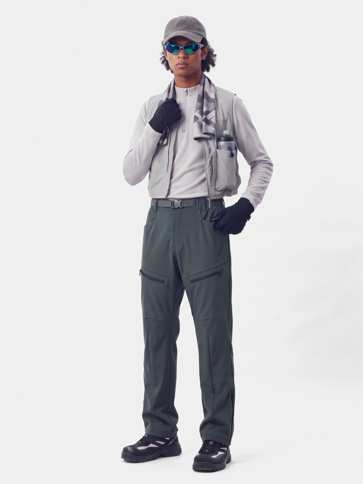 AlpineFlow - Unisex Lightweight Half-Zip Stand Collar Long-Sleeve