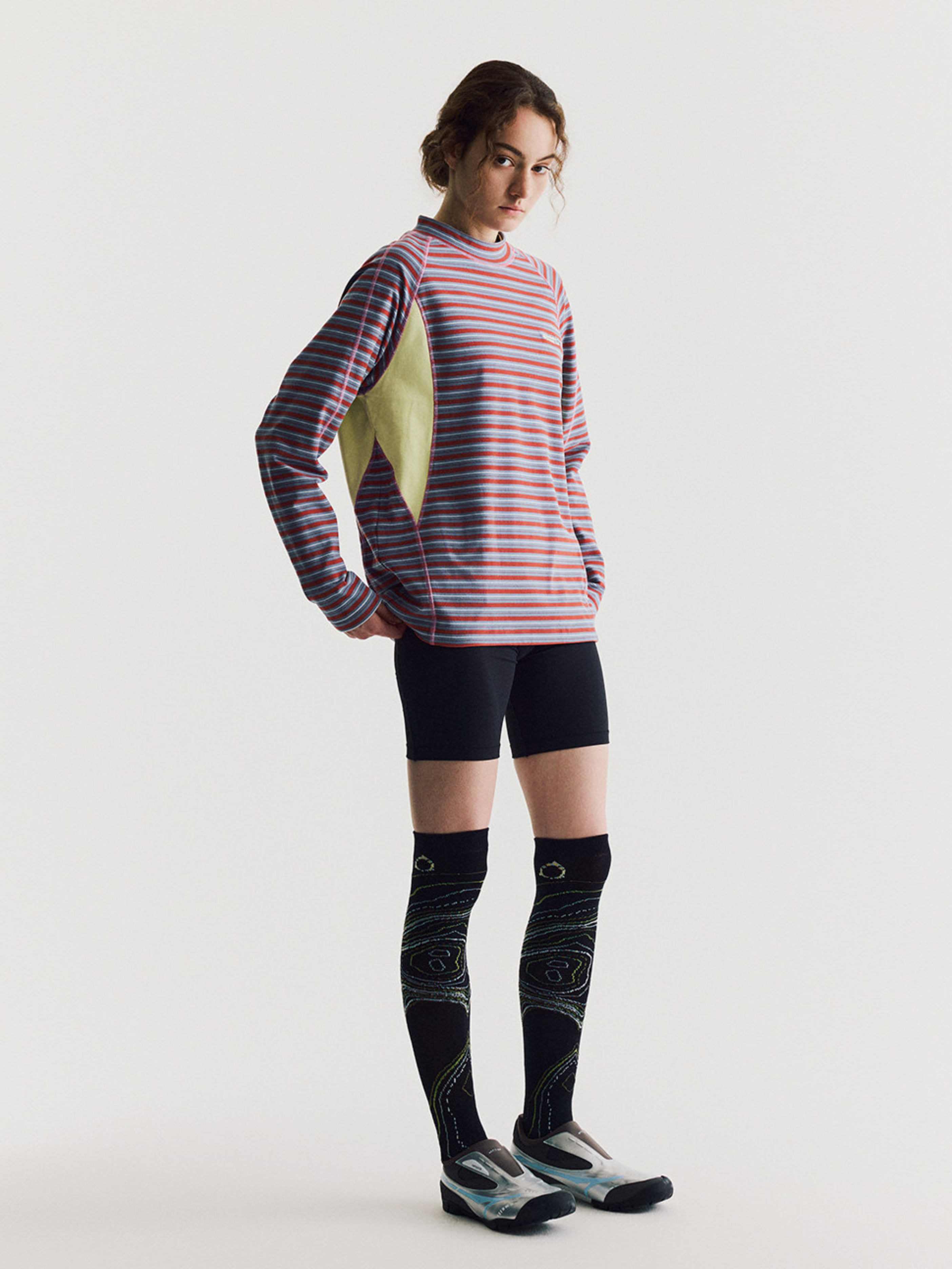 Hallowfall - Breathable Colorblock Striped Thermal Long Sleeve