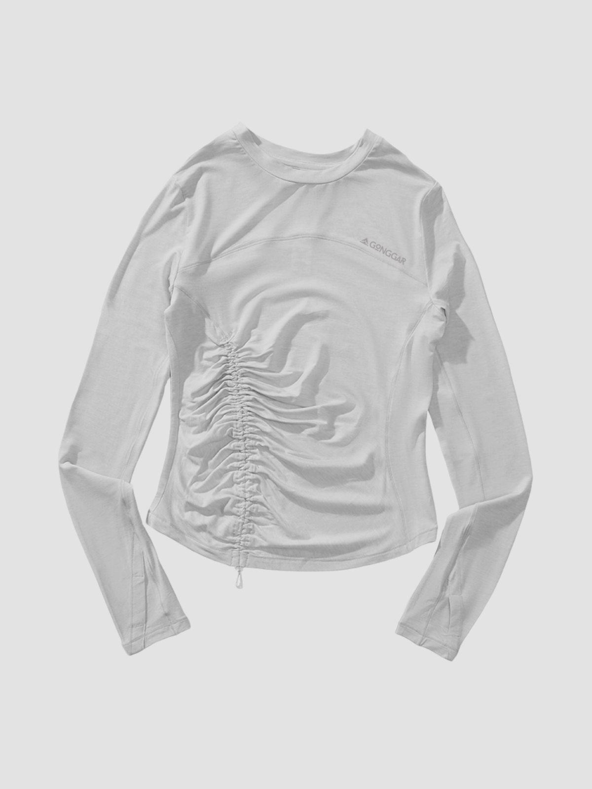 Cragnest - Women's 5A Antibacterial Wool Blend Ruched Slim Fit T-Shirt