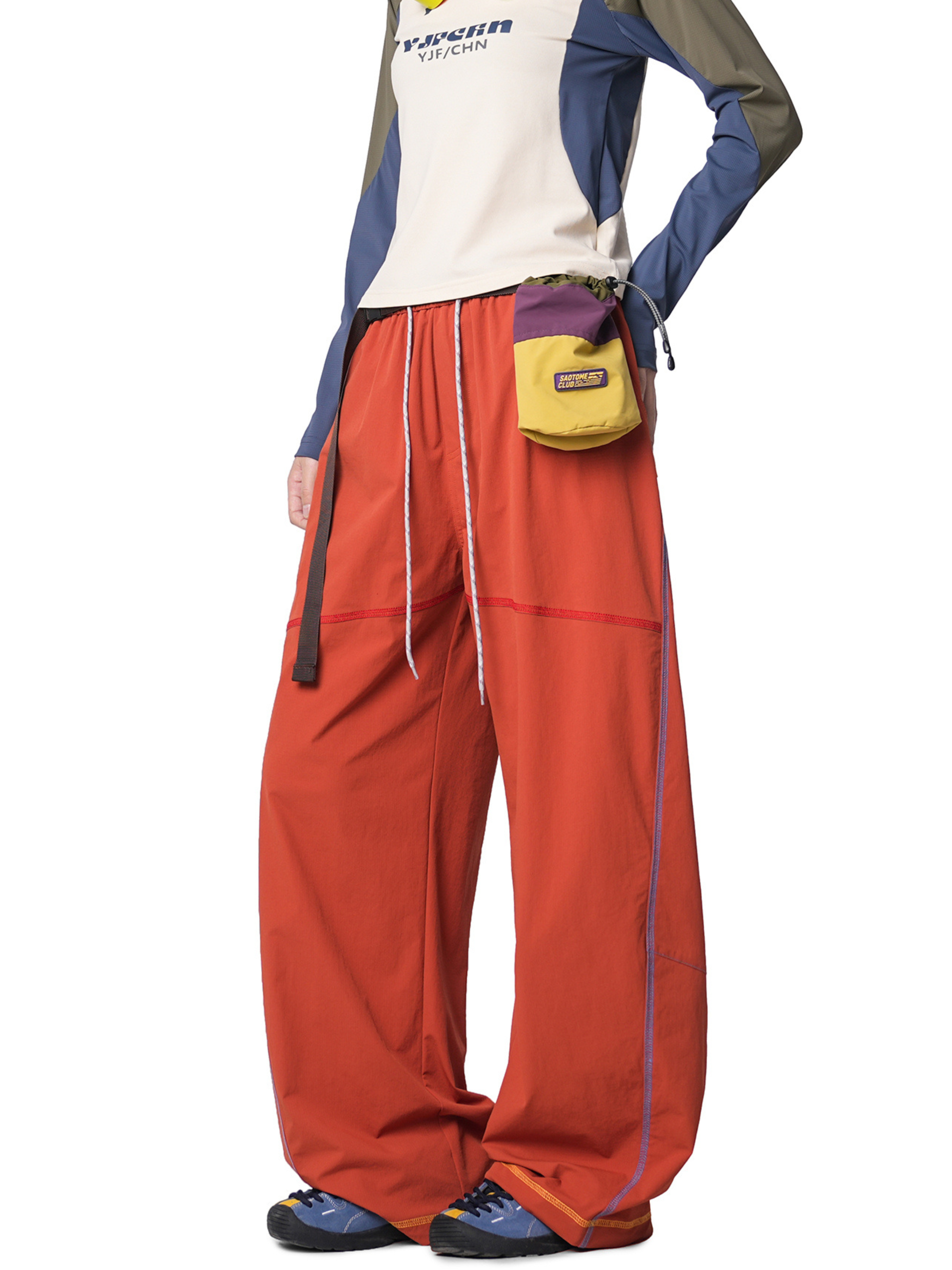 Summitpath - Women's Colorblock Hassel Stitch Straight Casual Pants