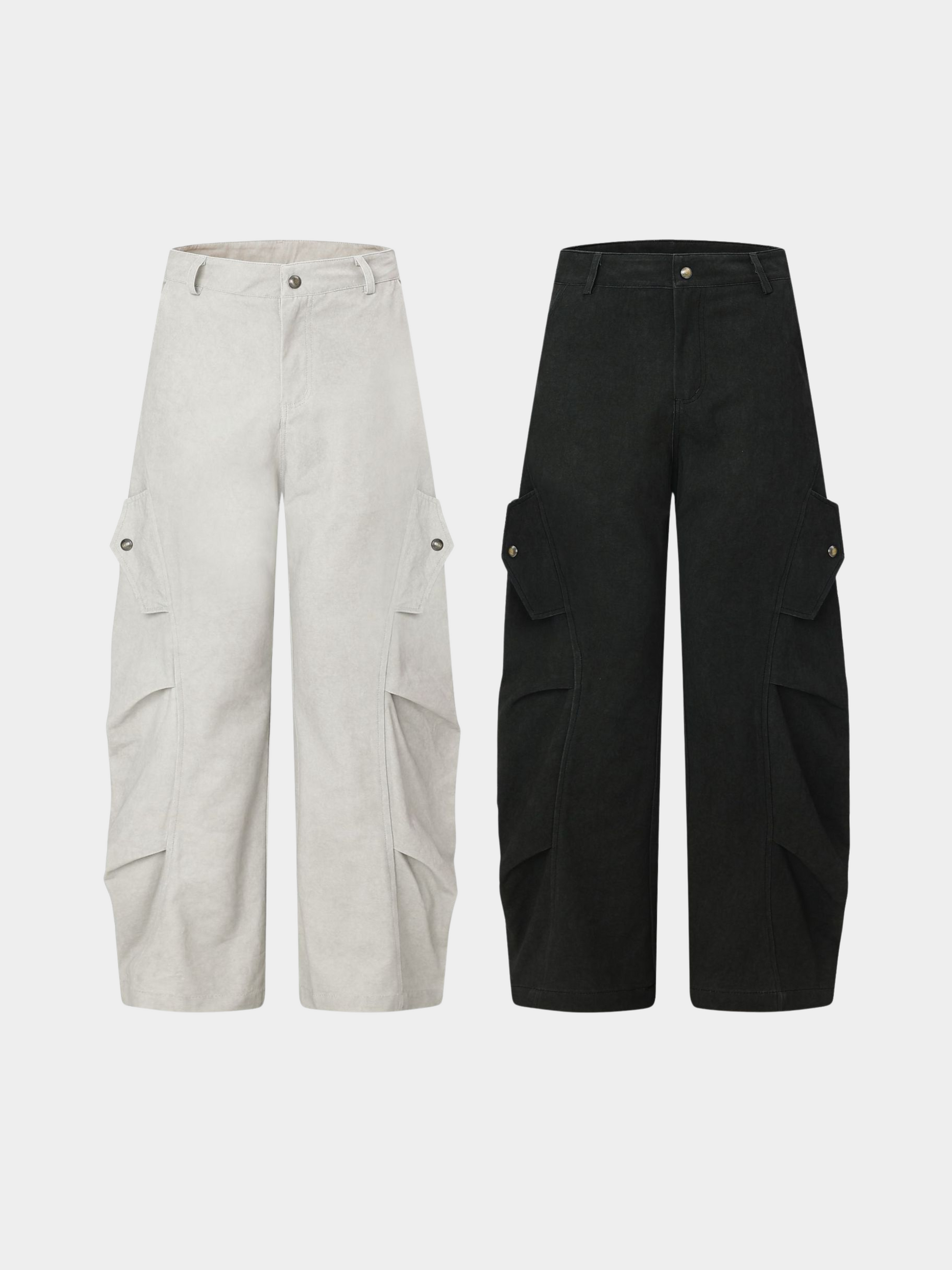 FoxDrop - Unisex Retro Paratrooper-Inspired Wide-Leg Utility Pants GONGGAR SPORTS