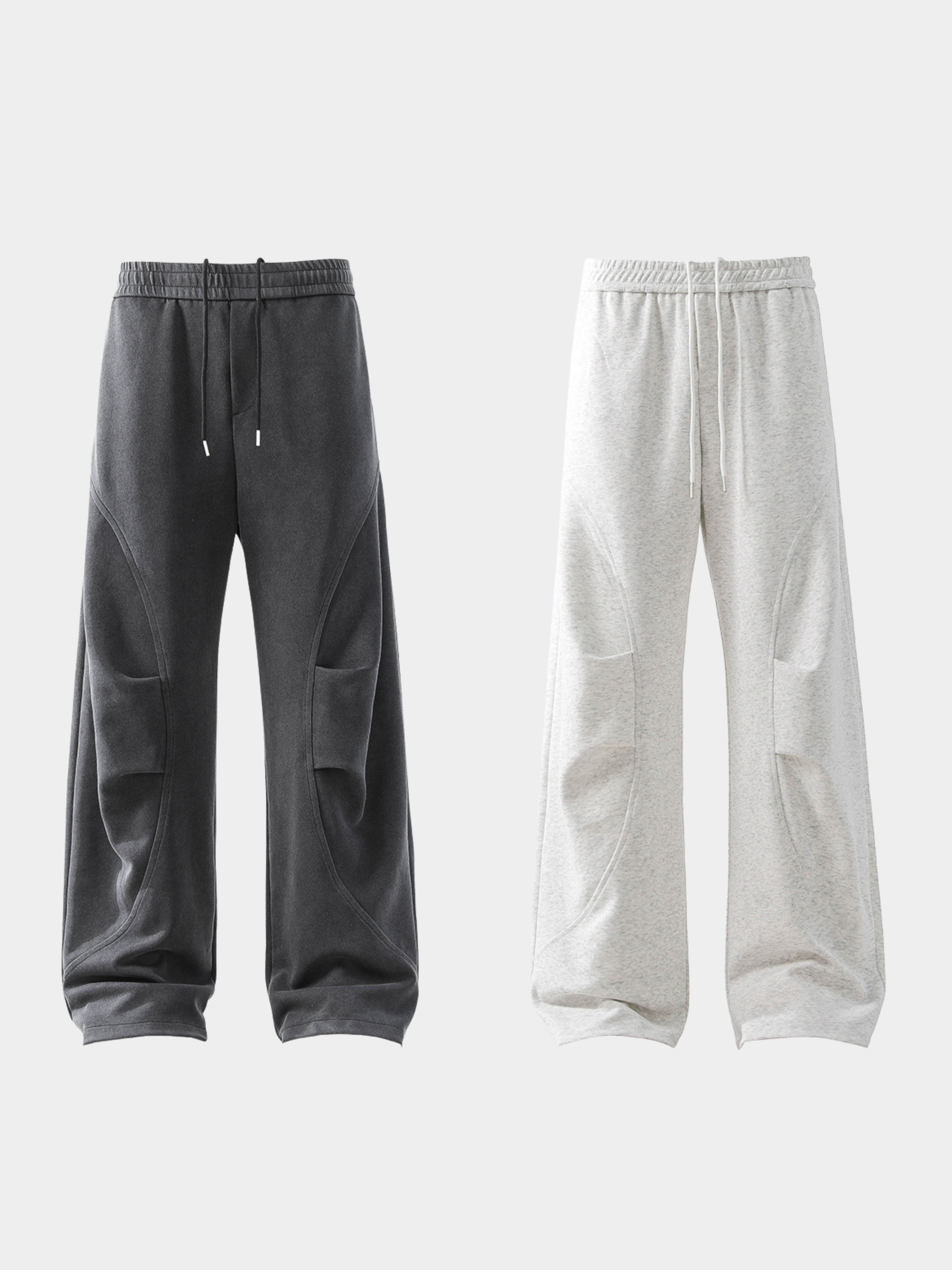 FoxField - Unisex Vintage Creased Straight-Leg Cotton Trousers GONGGAR SPORTS