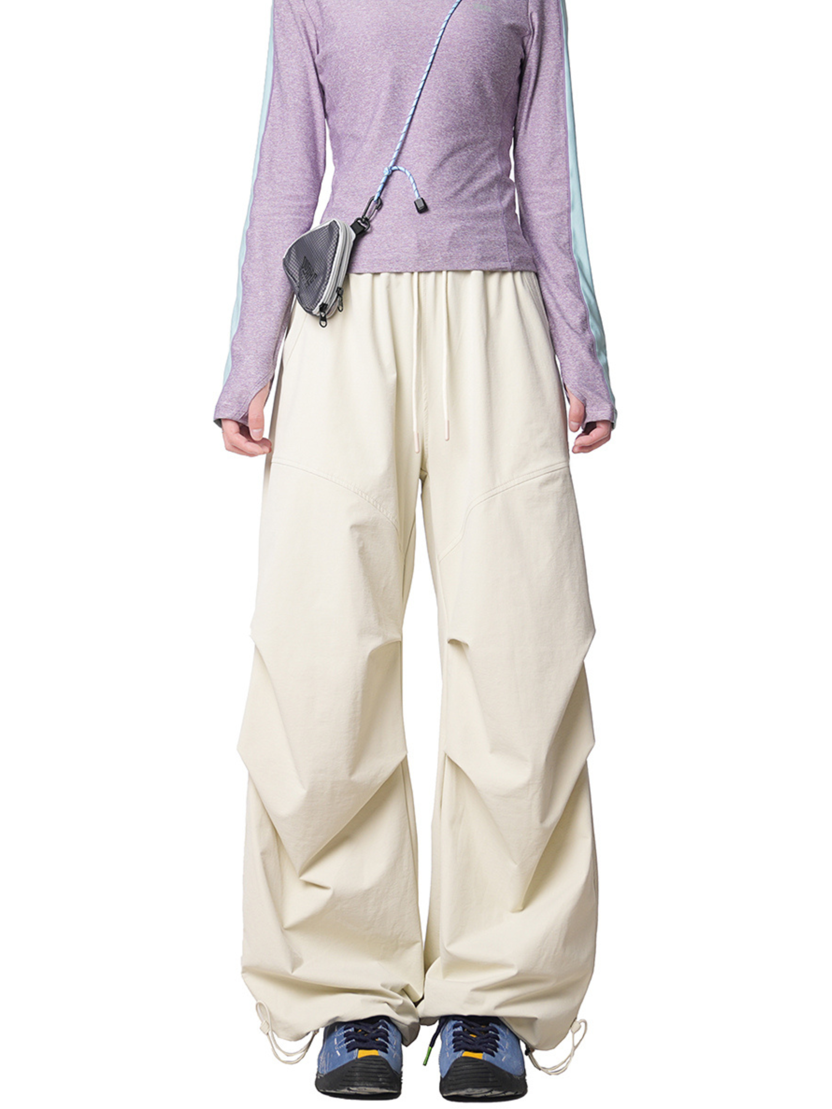 Backtrail - Unisex Wrinkled Straight-Leg Paratrooper Cargo Pants