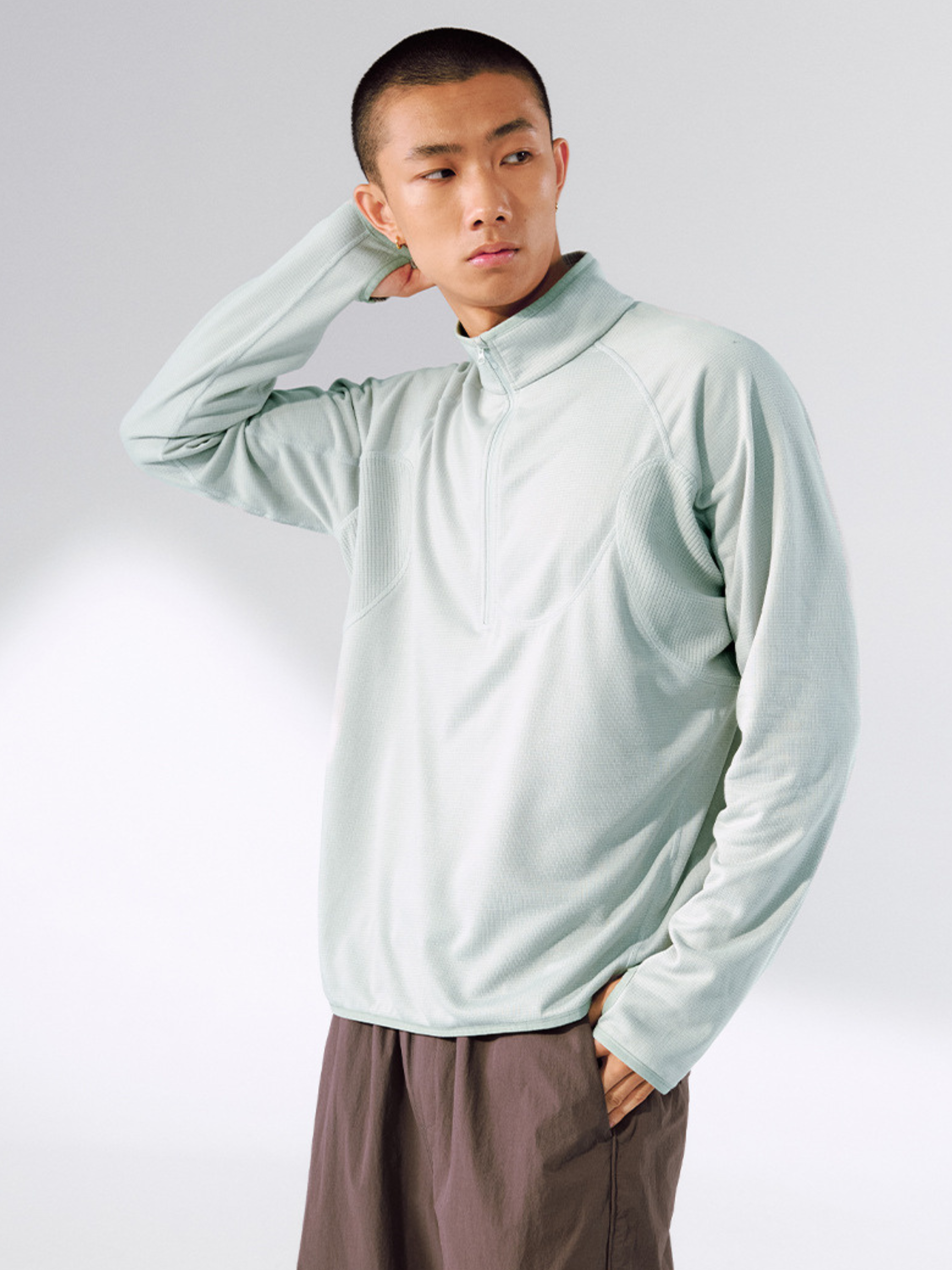 Shadowfern - Lightweight Thermal Half-Zip Sweatshirt