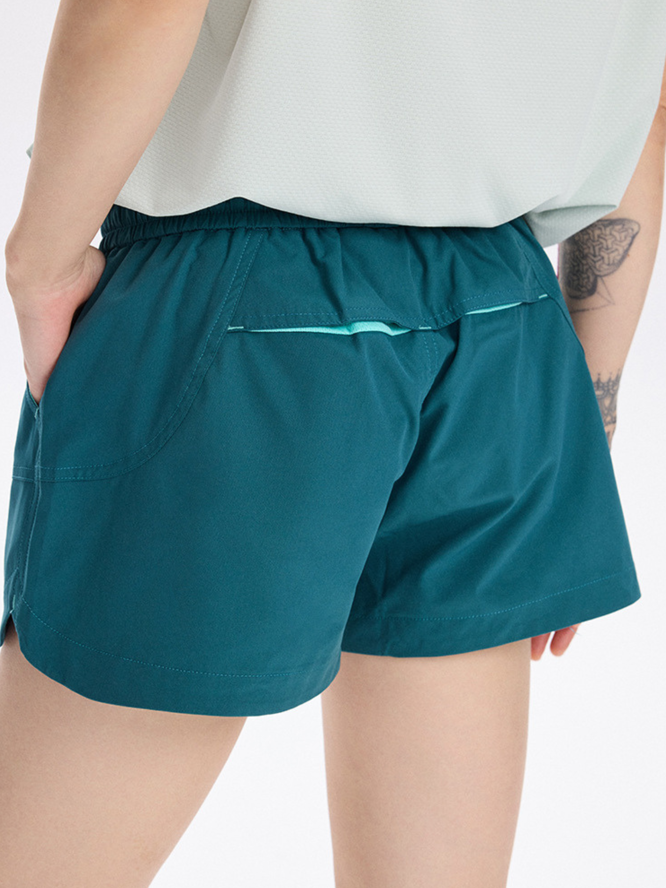 Cougarcrack - Women's Moisture-Wicking Quick-Dry Elastic Waist Shorts