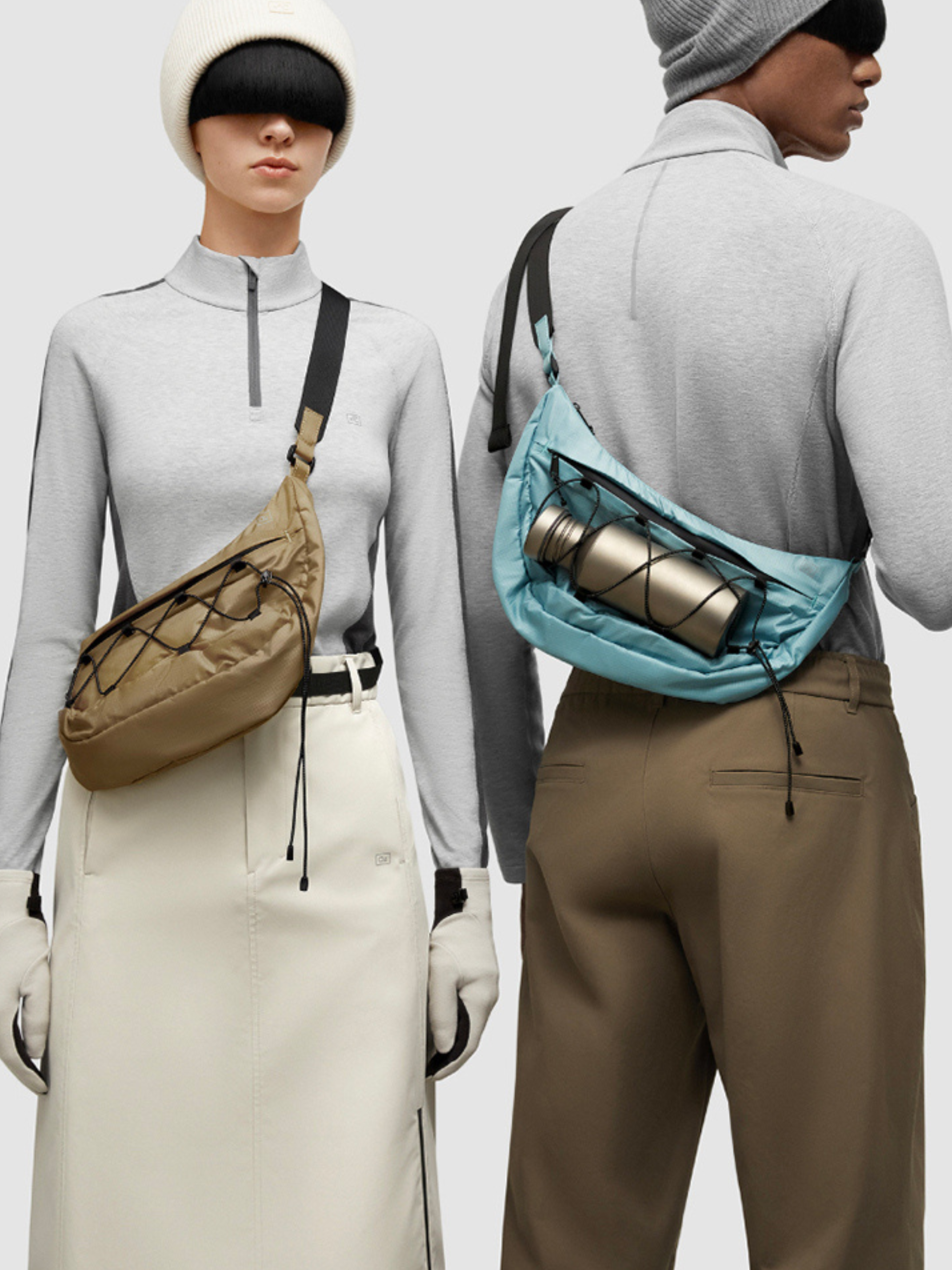 Dunebluff - Portable Crescent Canvas Crossbody Waist Bag