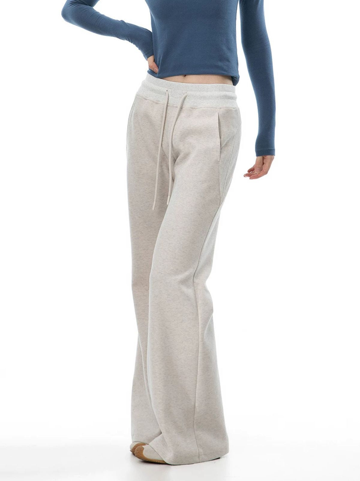 Slatepath - Women's Draped Cotton-Blend Slight Flare Yoga Pants