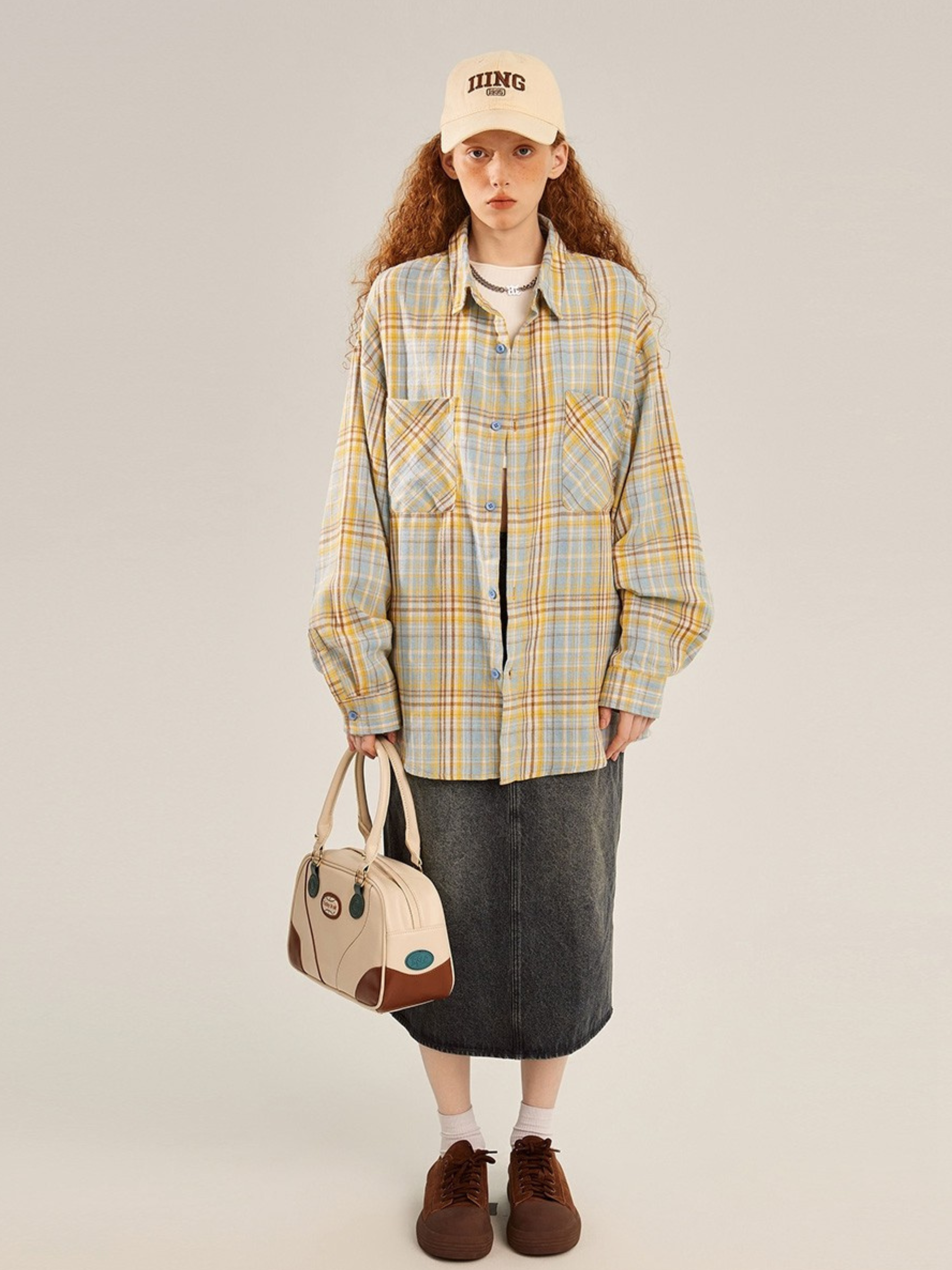 Ironmist - Unisex Brushed Plaid Long Sleeve Shirt