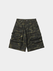 BaseVest - Men's Camouflage Wide-Leg Shorts GONGGAR SPORTS