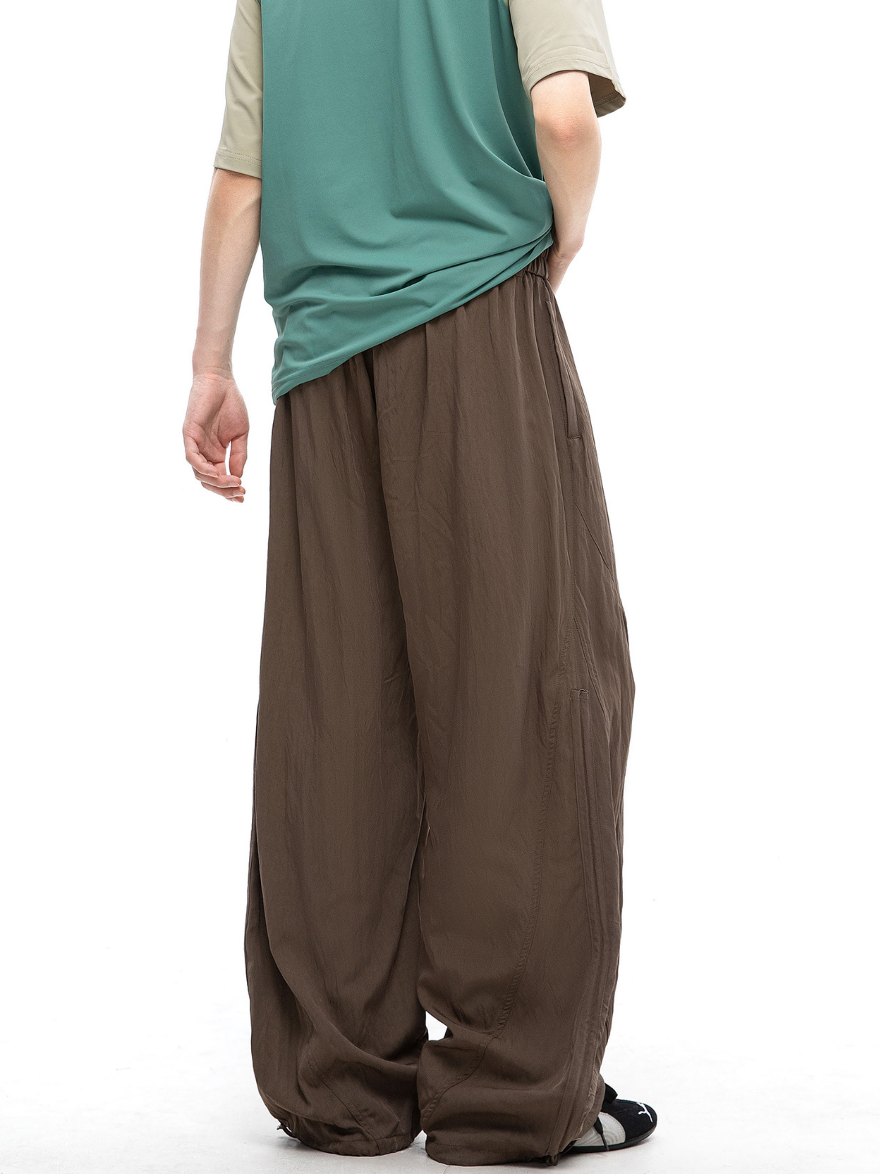 EchoNest - Women's Lightweight Straight-Leg Cargo Parachute Pants