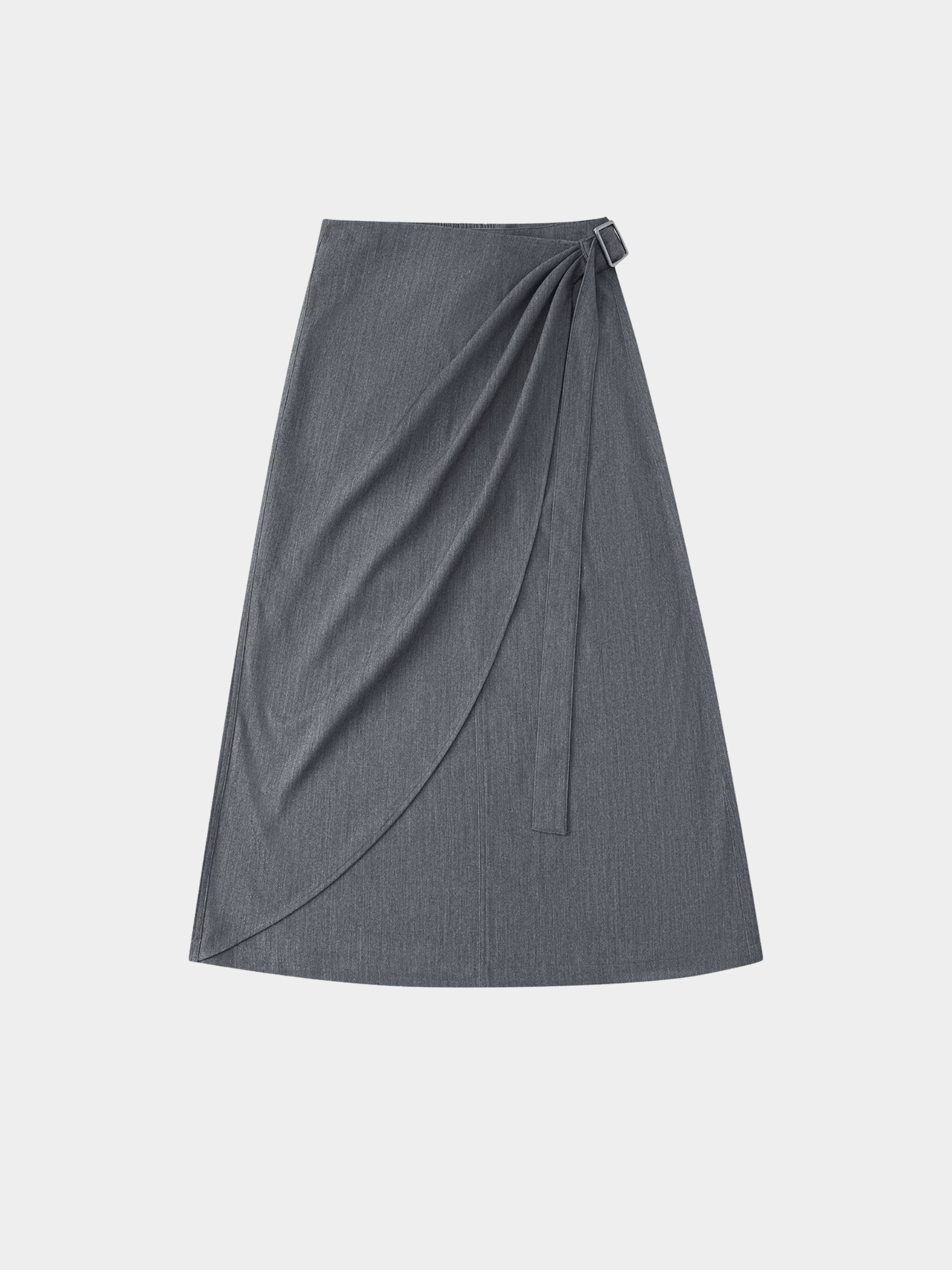 QuietFlow - Women's Adjustable Tie-Waist Linen-Look A-Line Maxi Skirt
