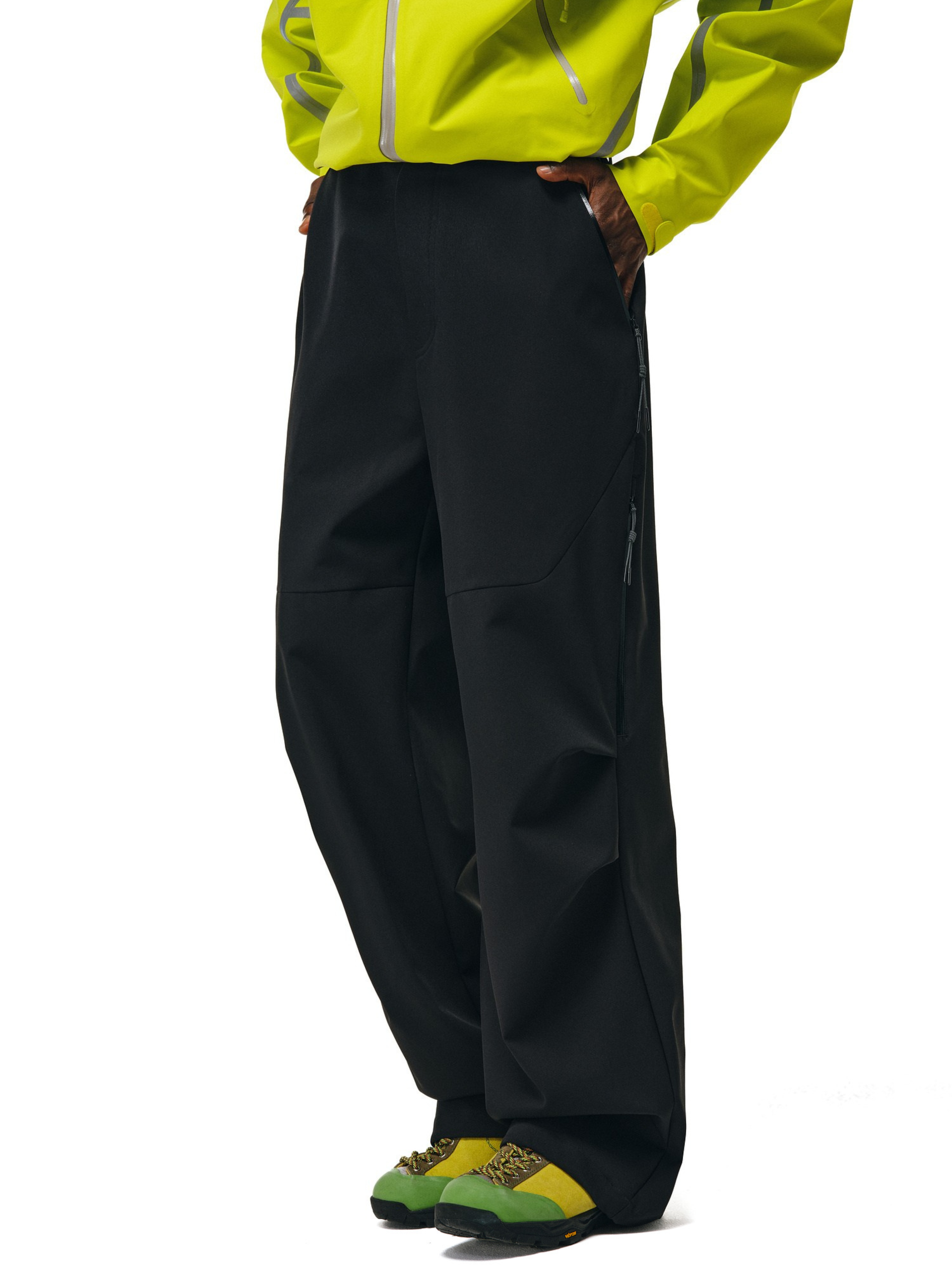 Stormlore - Men's Skin-Friendly Draped Zip Straight-Leg Pants