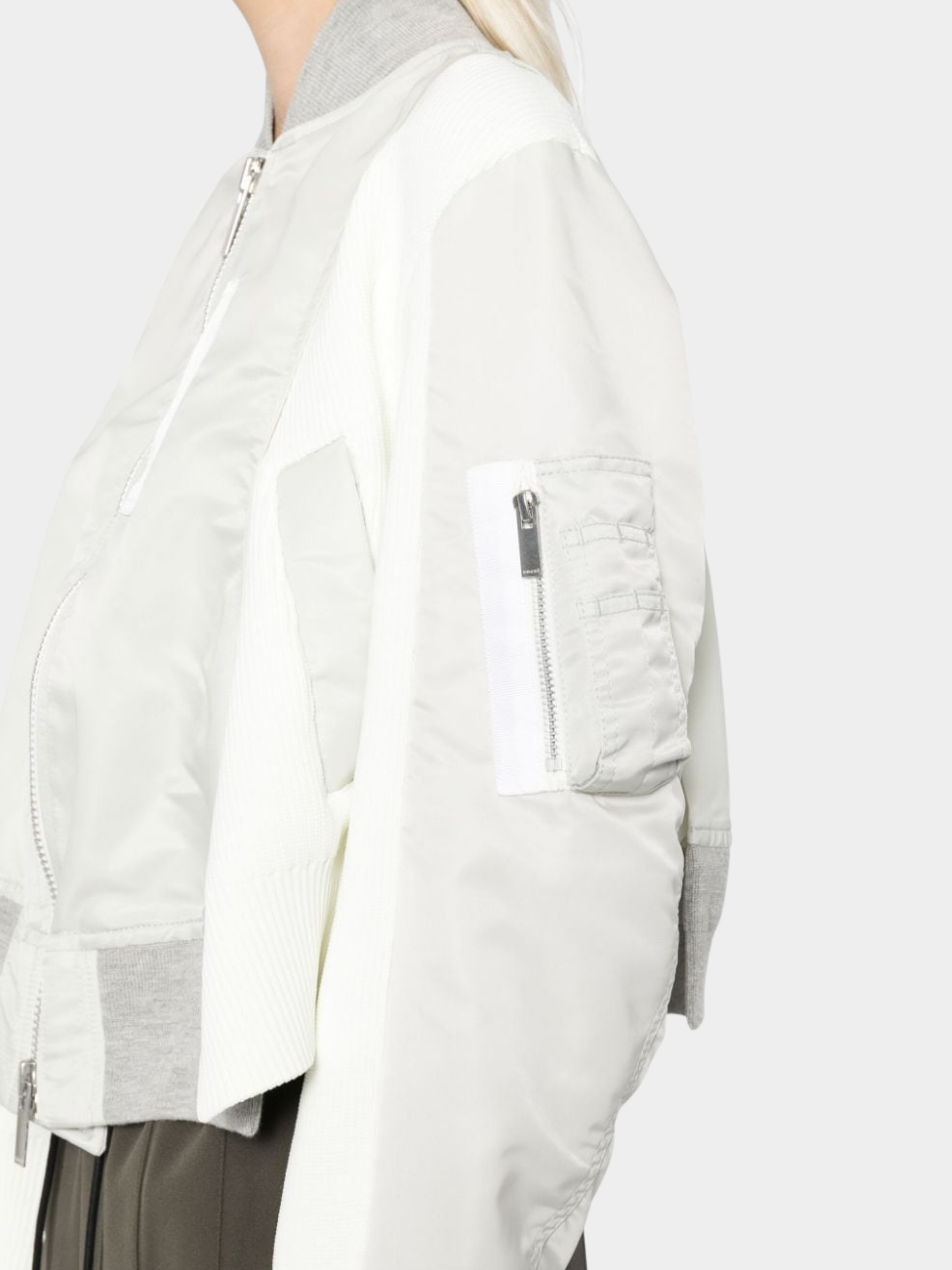 Shadowrun - Women's Colorblock Stand Collar Zip-Up Short Jacket