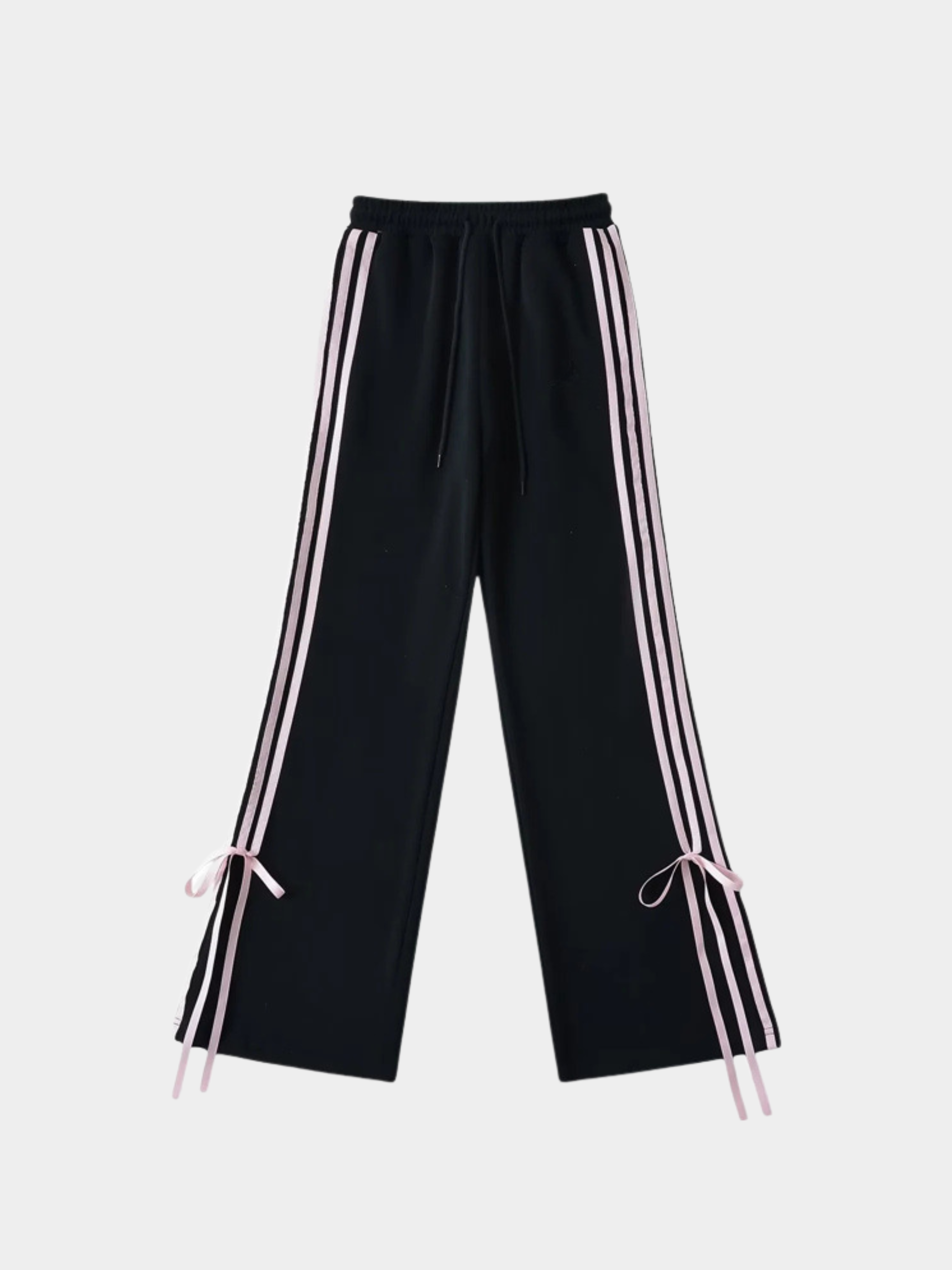 WolfTrail - Women's Side-Stripe Bow Detail Flared Pants