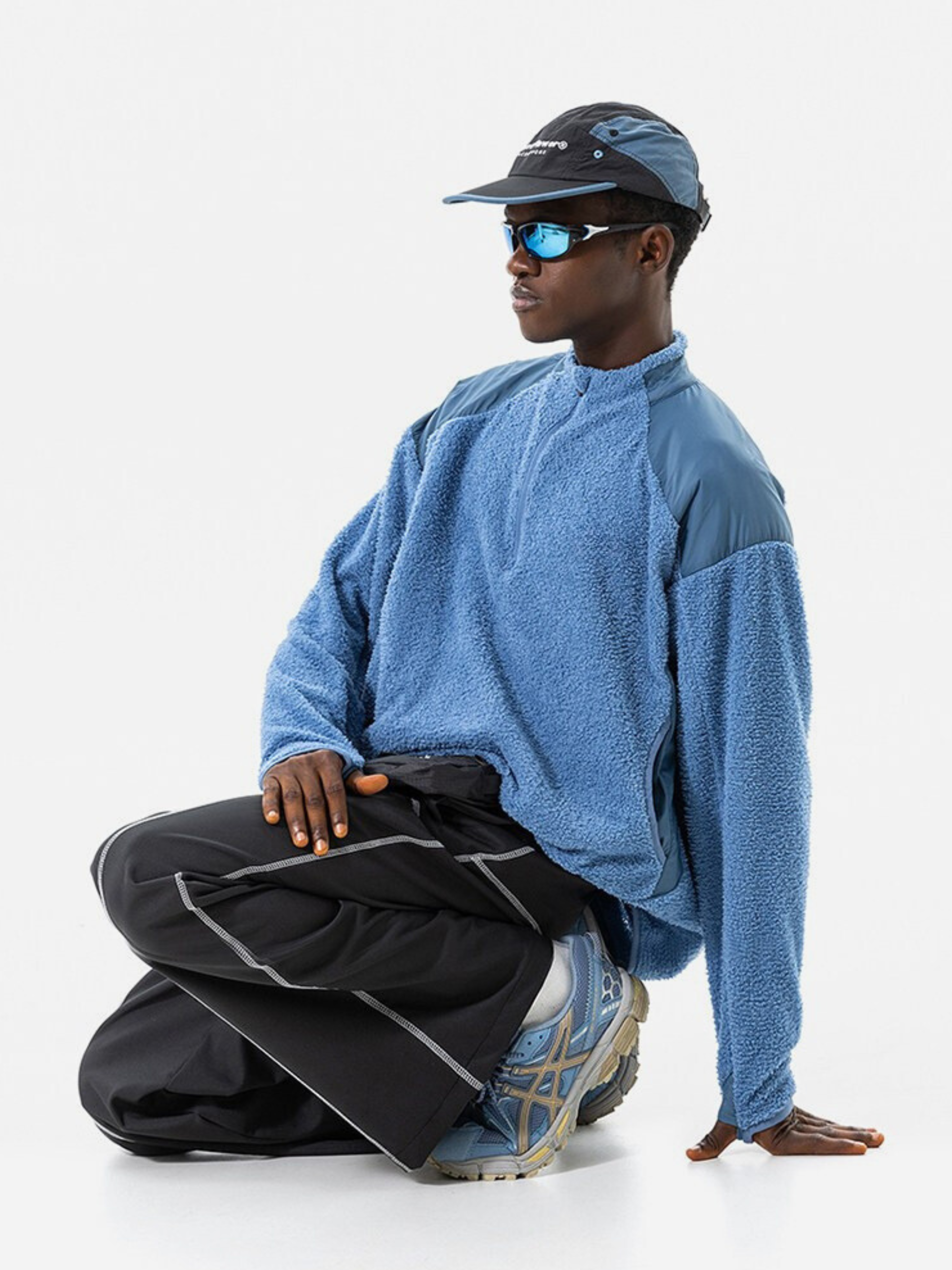 Ashtop - Thermal Fleece Half-Zip Mock Neck Sweatshirt
