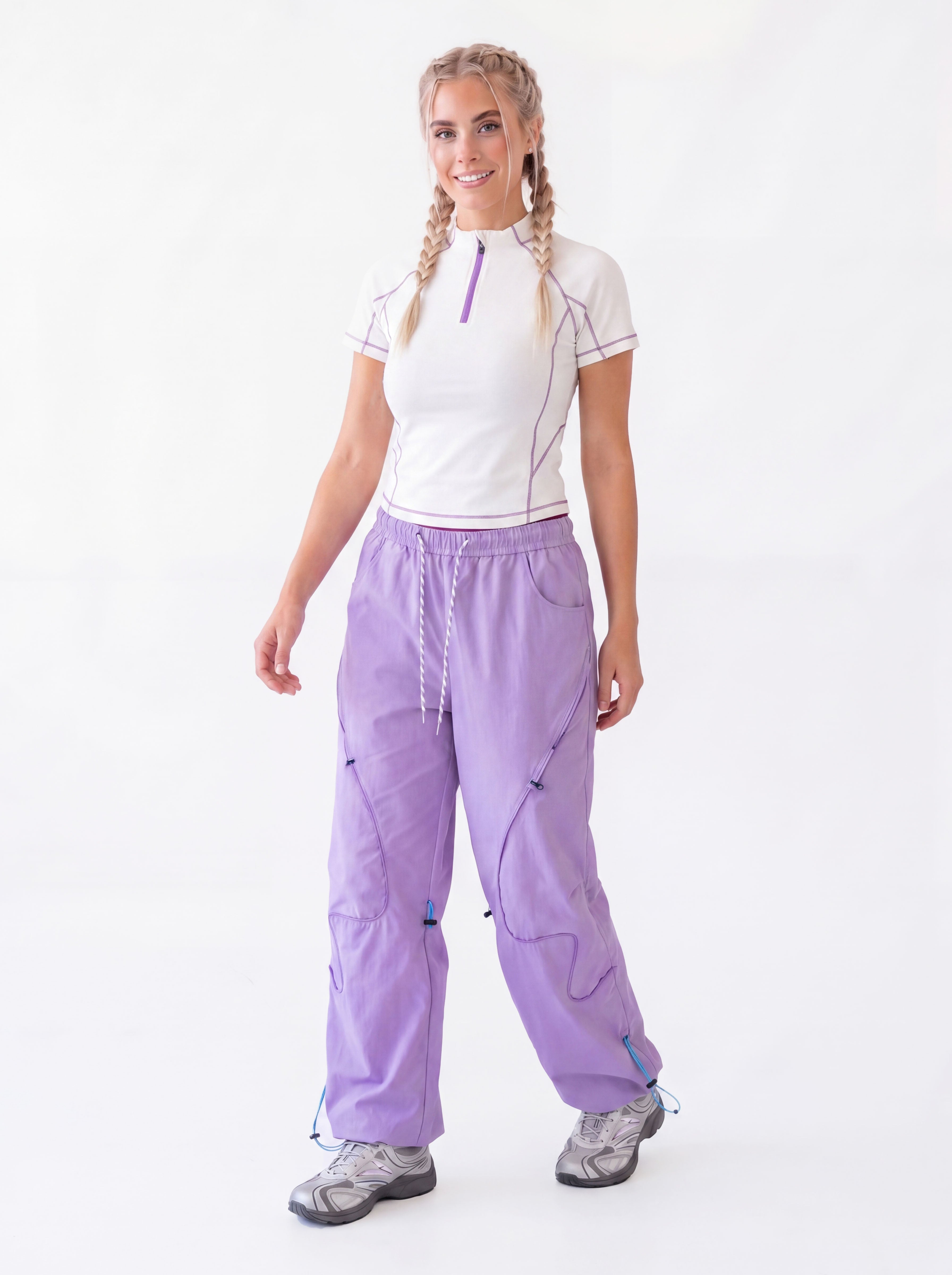 Bulwark - Women's Double-Waist Wide-Leg Parachute Pants