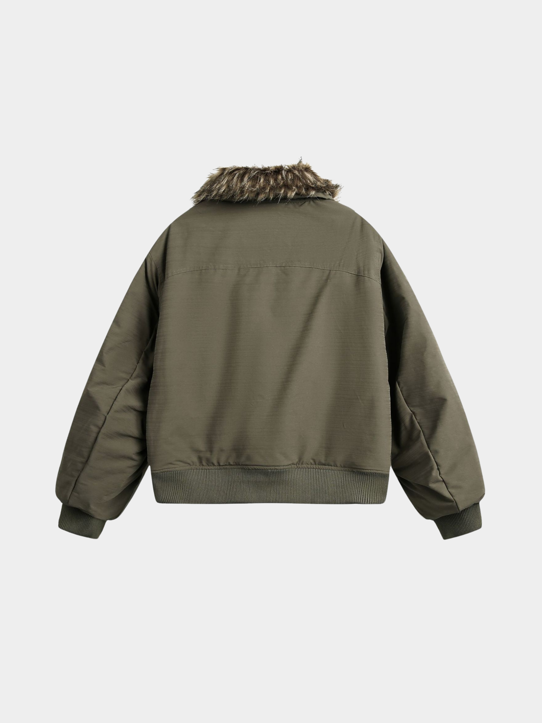RainShell - Men's Detachable Fur Collar Bomber Jacket GONGGAR SPORTS