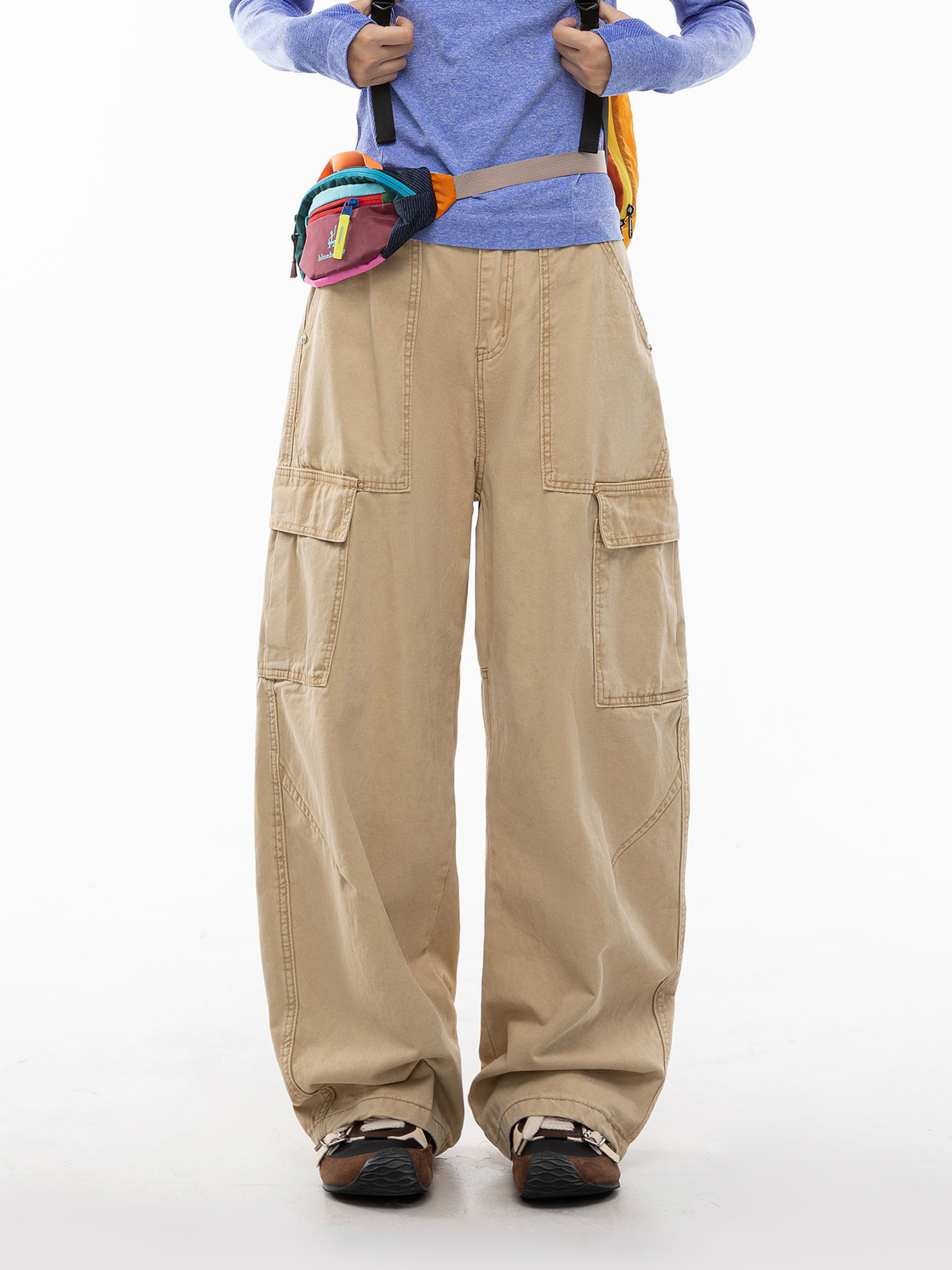 FrostStep - Unisex Large Pocket Pure Cotton Cargo Pants