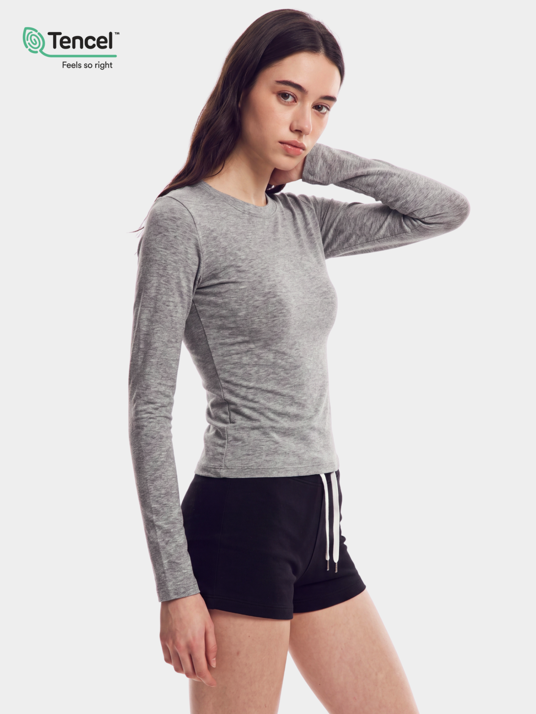 Boreal - Women's Tencel™ Wool Fitted Crew Neck Long Sleeve Top