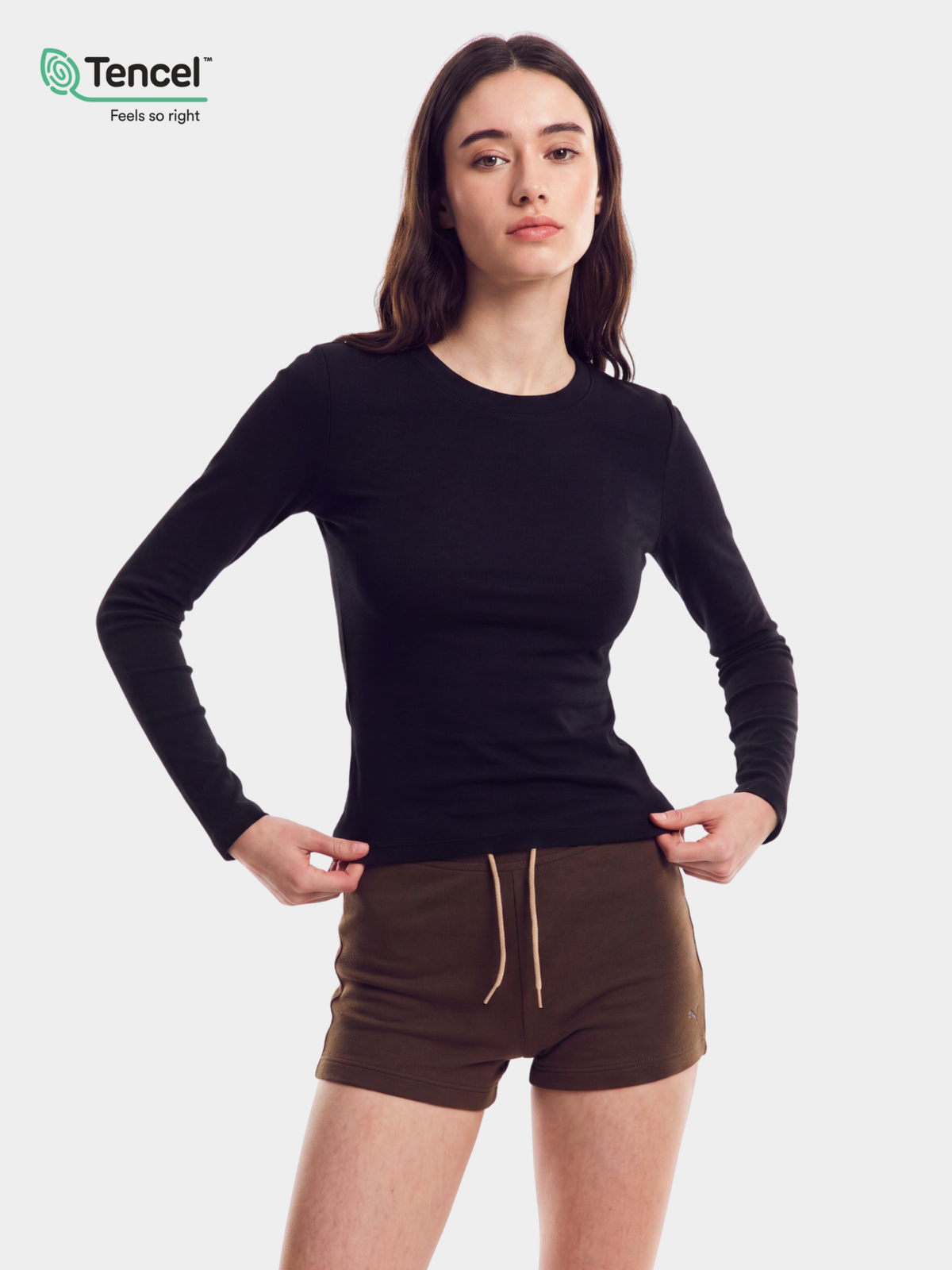 Boreal - Women's Tencel™ Wool Fitted Crew Neck Long Sleeve Top
