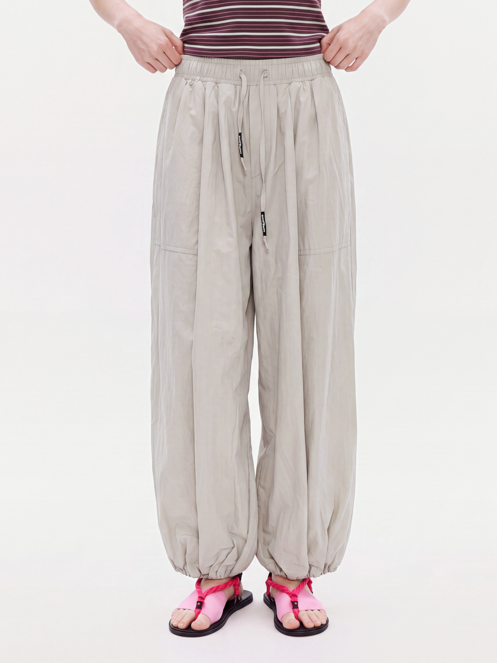 EagleStep - Unisex Loose Cotton Lantern Pants with Cinched Hem