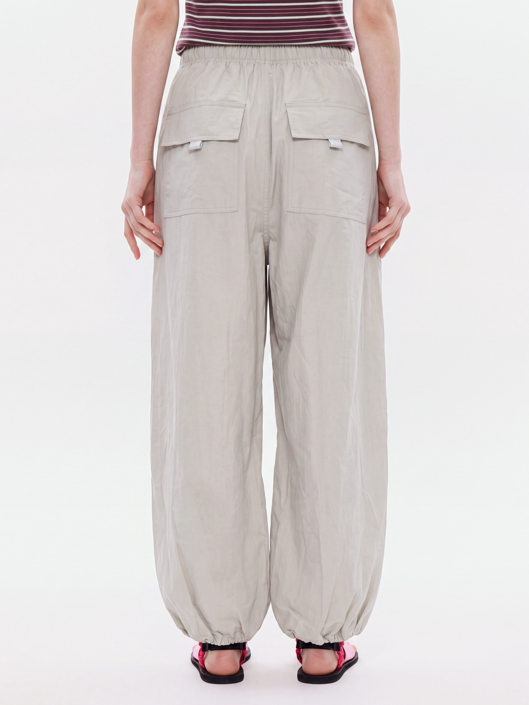 EagleStep - Unisex Loose Cotton Lantern Pants with Cinched Hem
