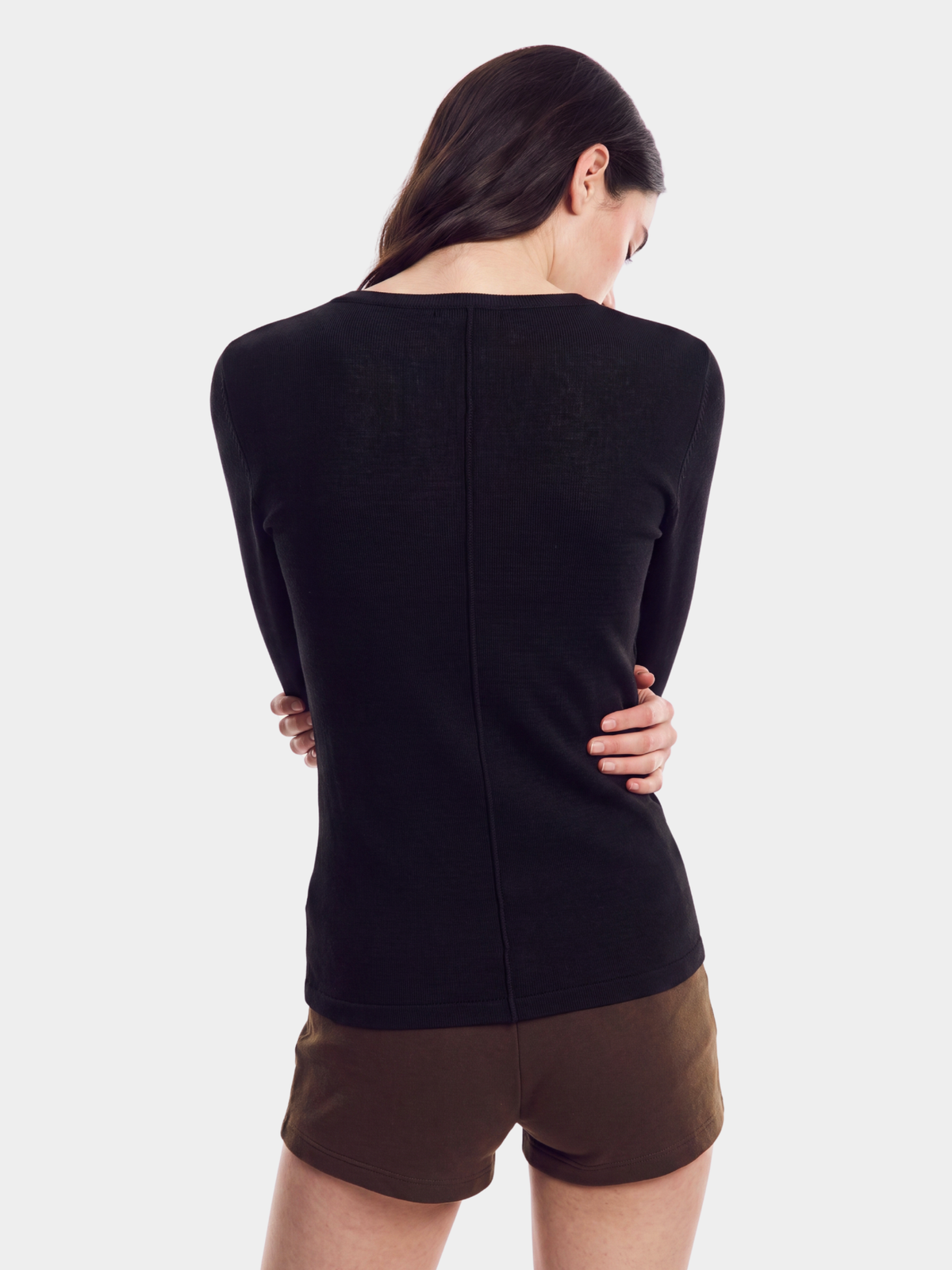 Boreal - Women's Tencel™ Wool Fitted Crew Neck Long Sleeve Top