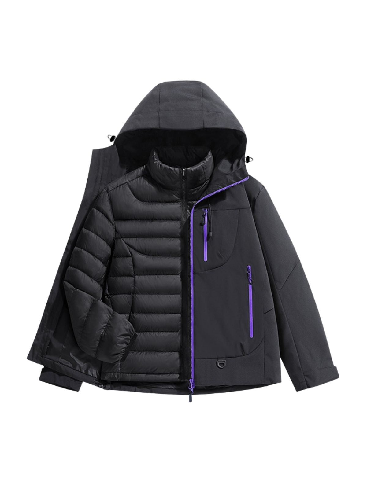 FernNest - Unisex 3-in-1 Waterproof Down Insulated Outdoor Jacket