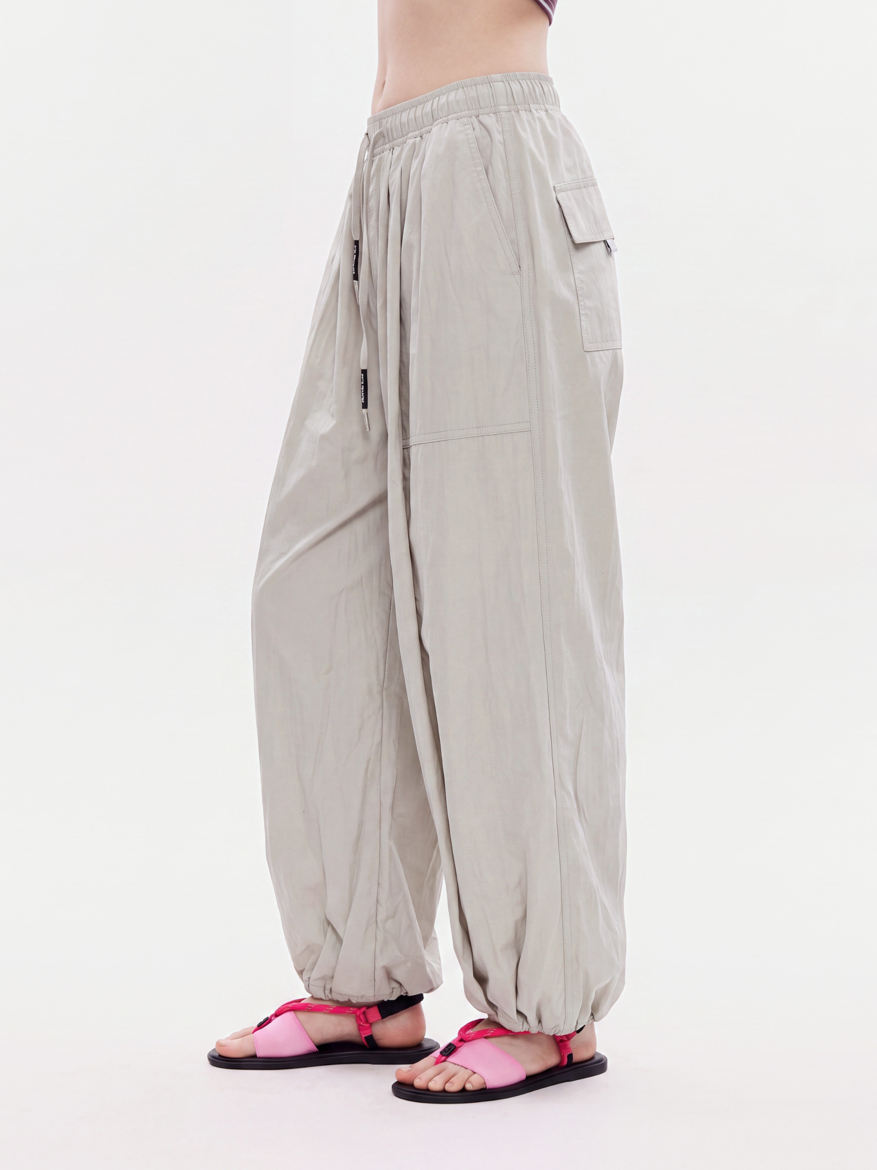 EagleStep - Unisex Loose Cotton Lantern Pants with Cinched Hem