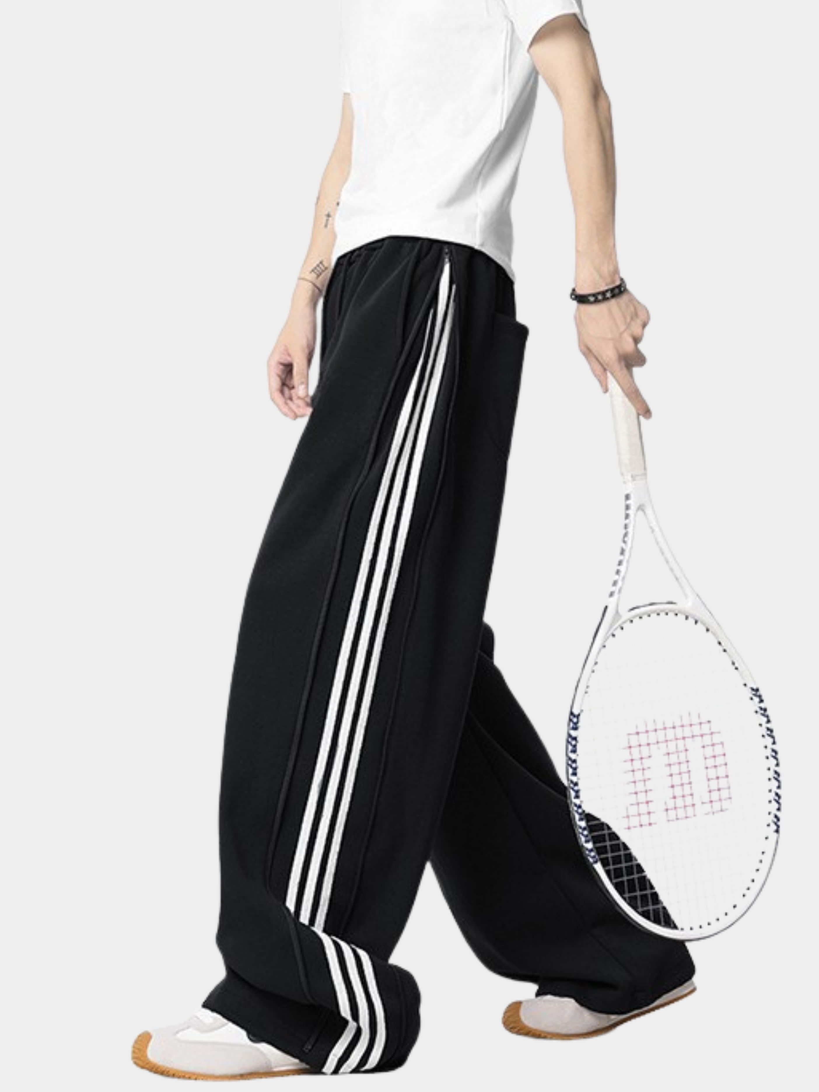 DryCoat - Men's Side Zipper Stripe Jogger Pants