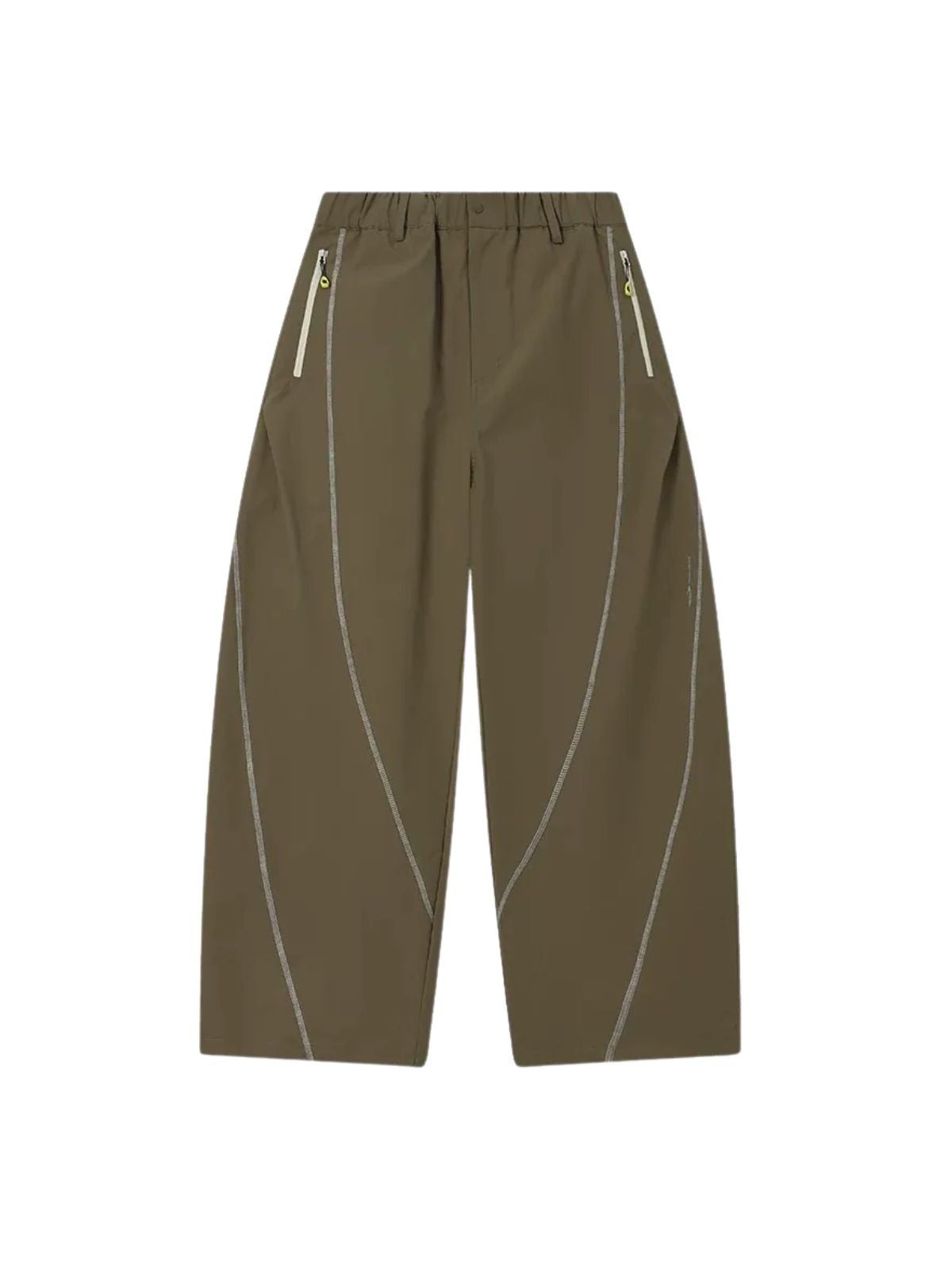 Cavefault - Water-Repellent Color-Block Curved-Leg Pants
