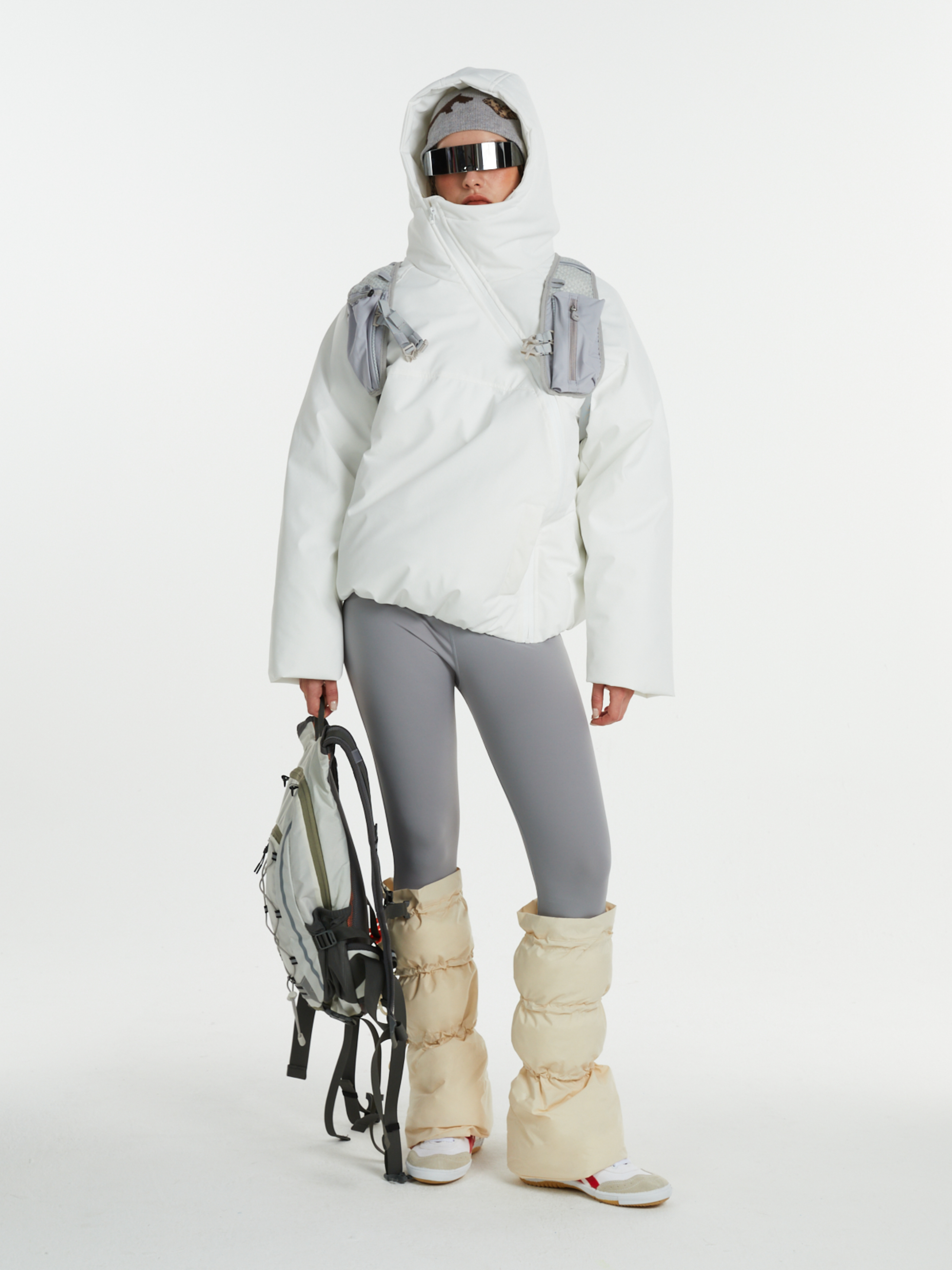 BluffGo - Asymmetric Zipper Hooded Insulated Jacket