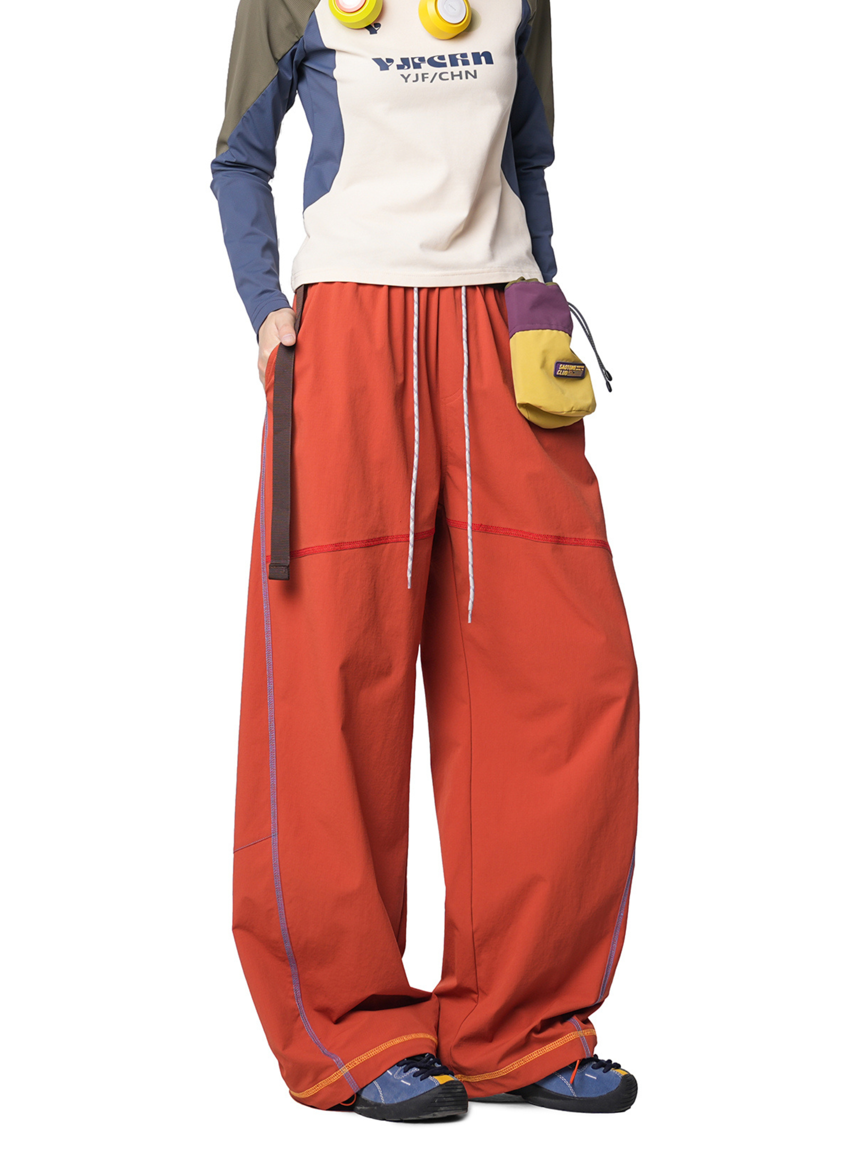 Summitpath - Women's Colorblock Hassel Stitch Straight Casual Pants