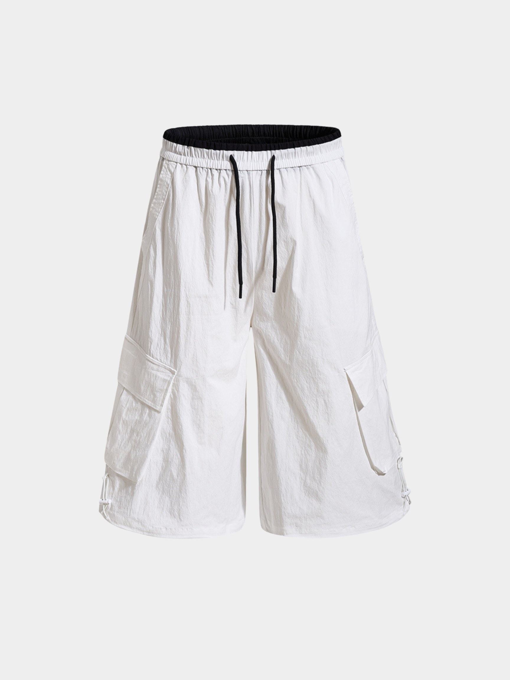 DewPath - Elastic-Waist Multi-Pocket Knee-Length Shorts