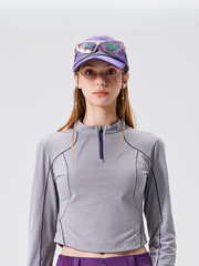 Frostthorn - Women's Half-Zip Mock Neck Yoga & Training Long Sleeve Tee