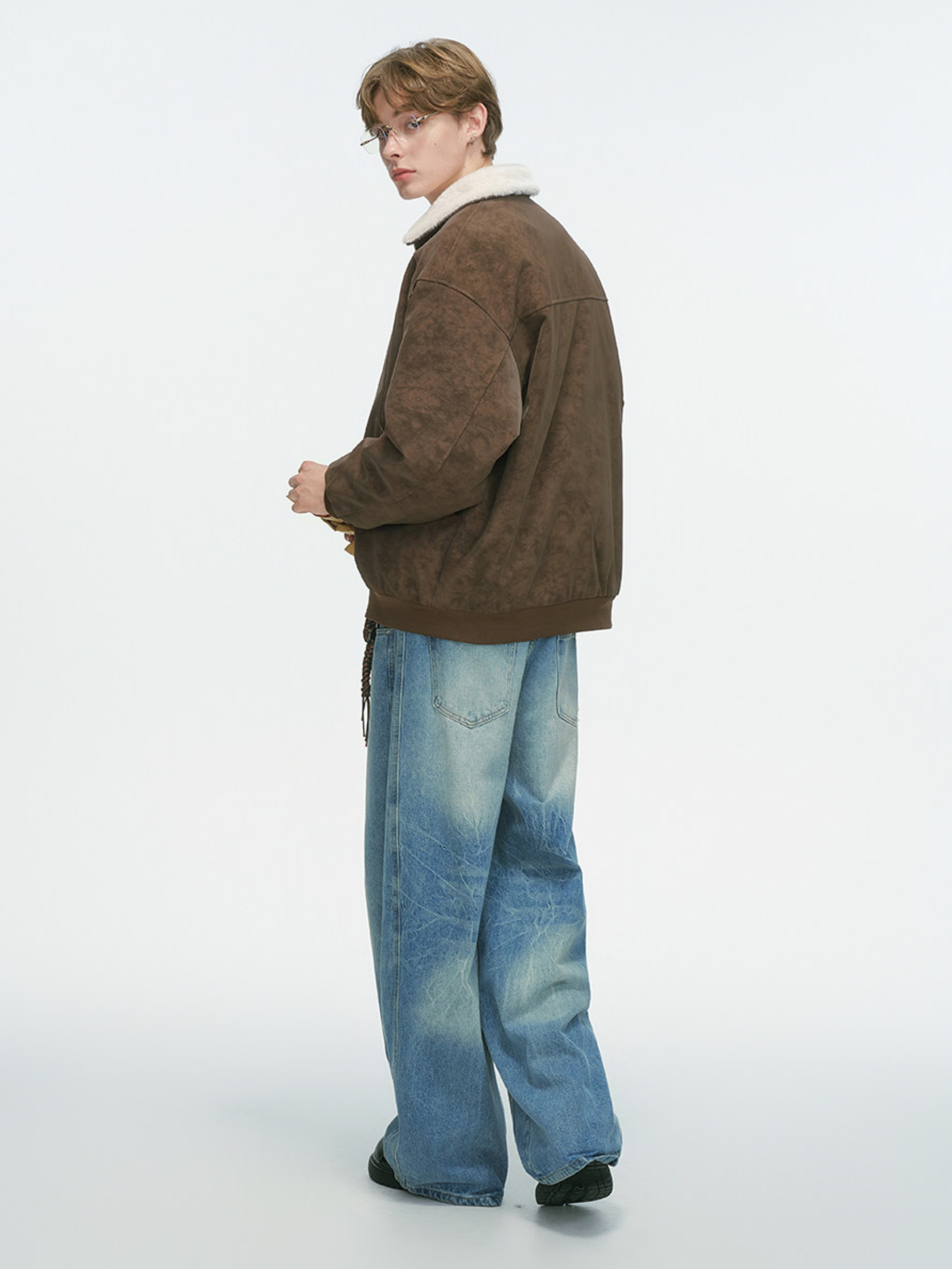 Ironpath - Men's Shearling-Lined PU Leather Insulated Jacket