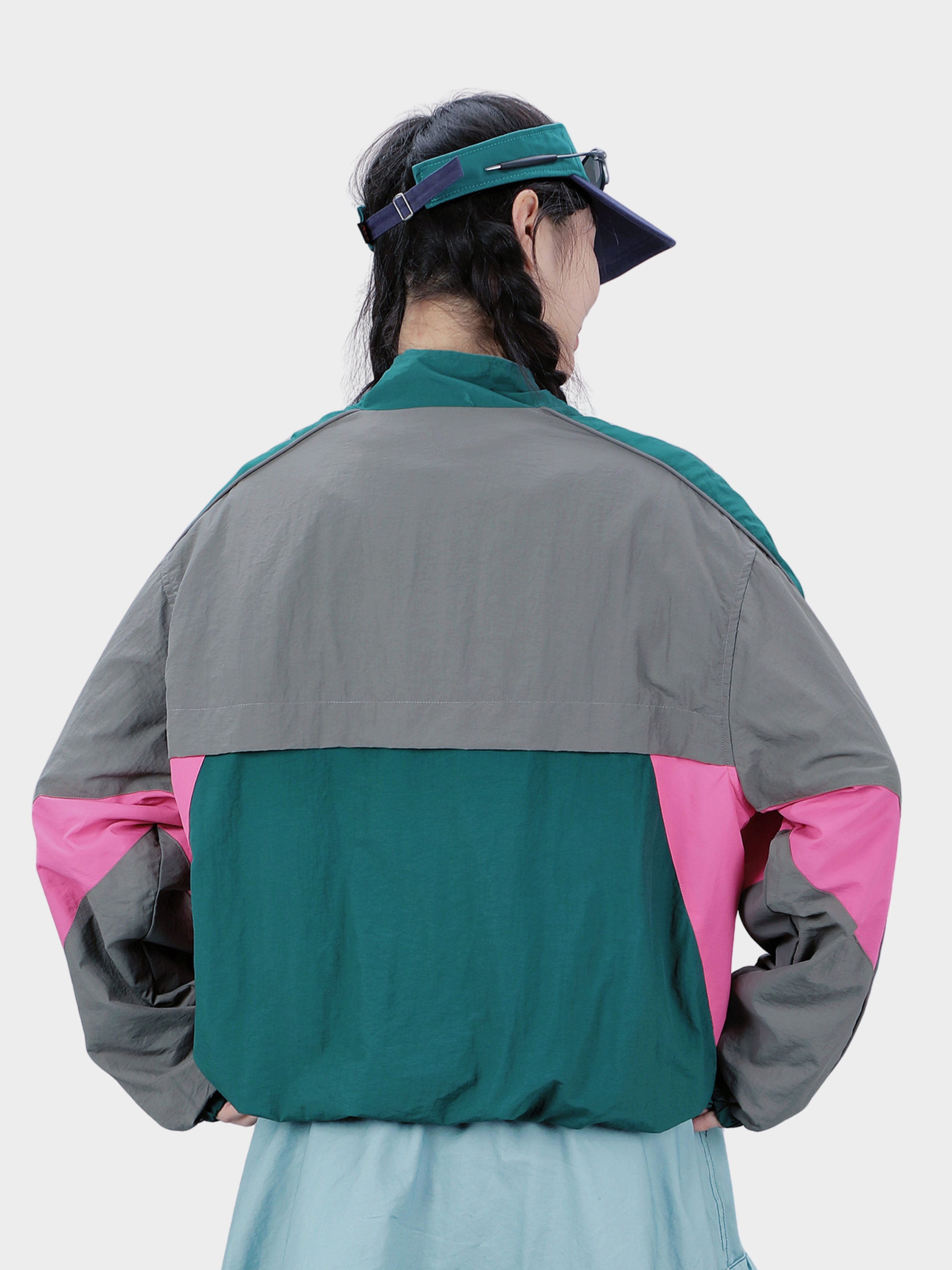 Venturer - Women's Colorblock Stand Collar Windbreaker Jacket
