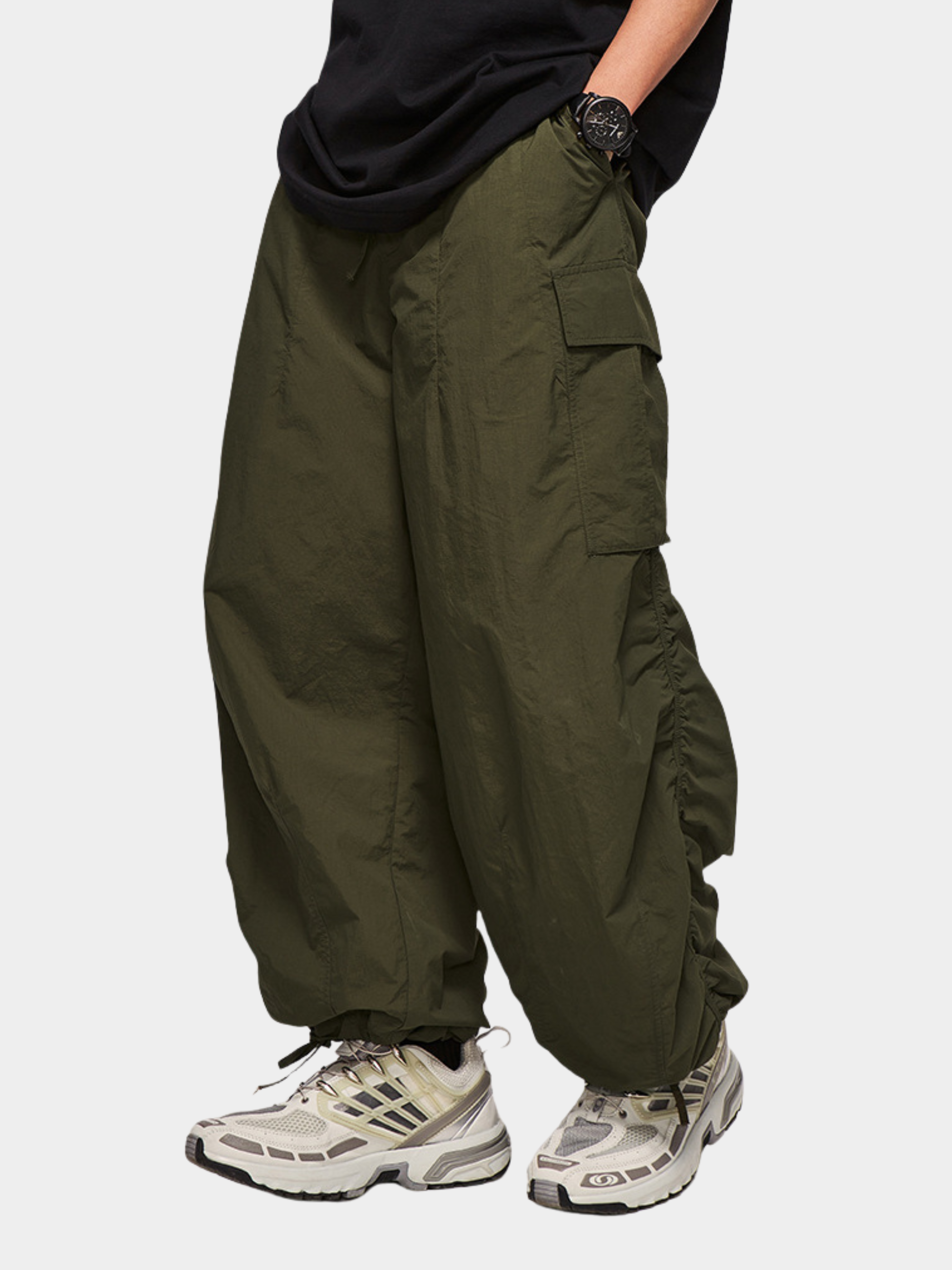 FireChair - Plaid Loose-Fit Utility Wide-Leg Pants