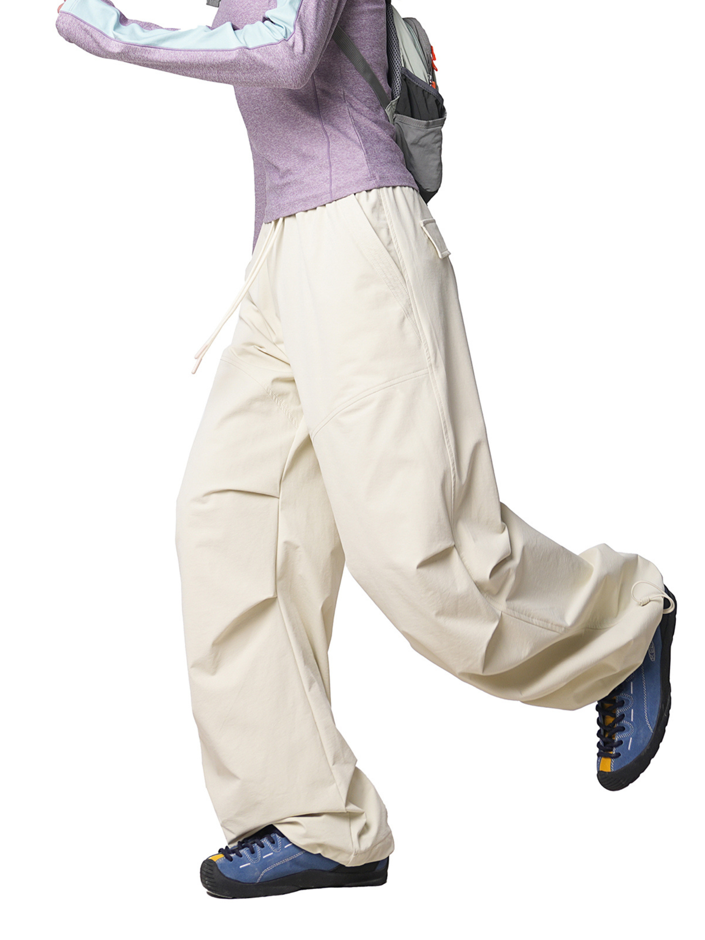 Backtrail - Unisex Wrinkled Straight-Leg Paratrooper Cargo Pants