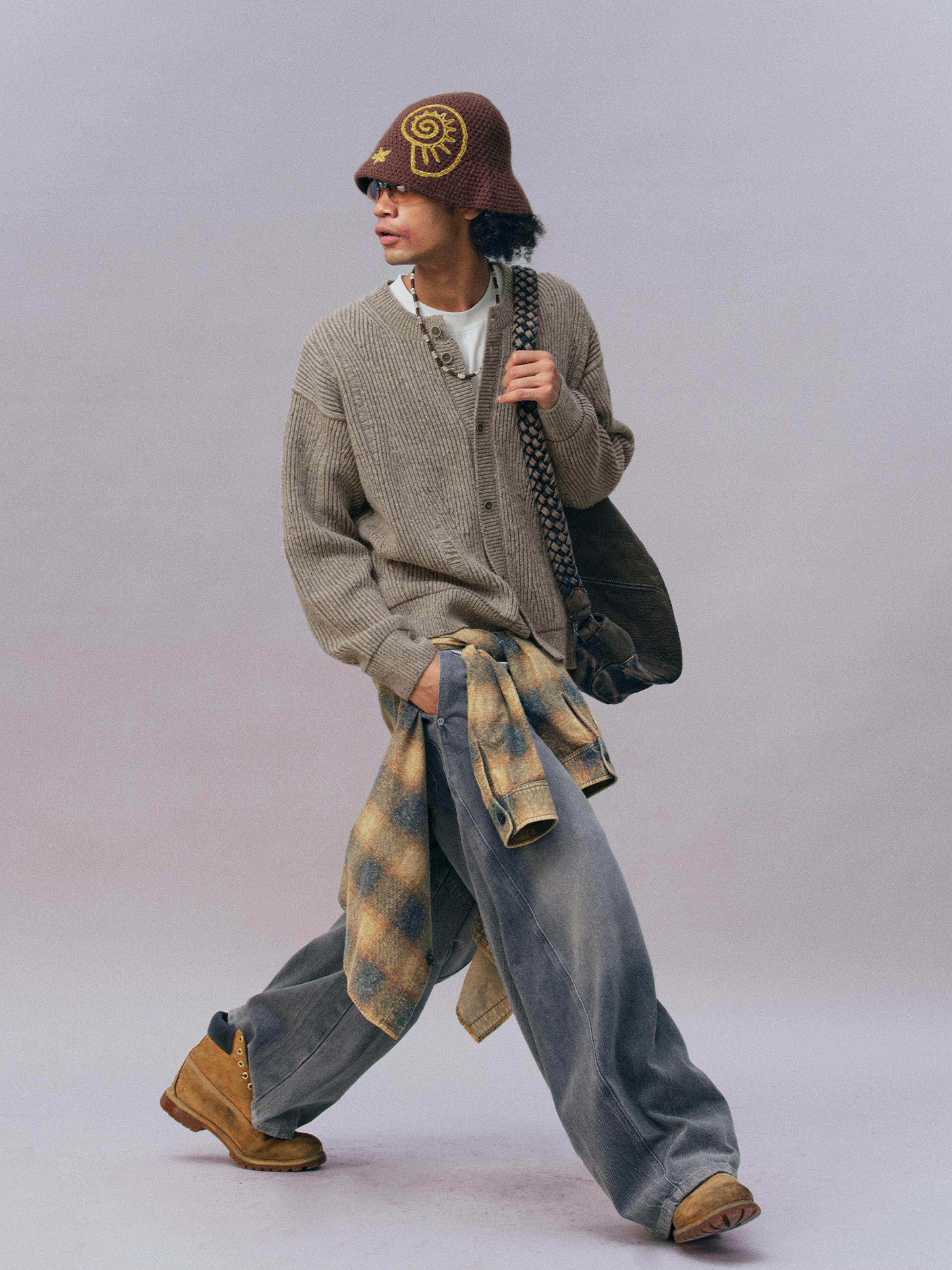 Embercrag - Unisex Crewneck Distressed Knit Sweater