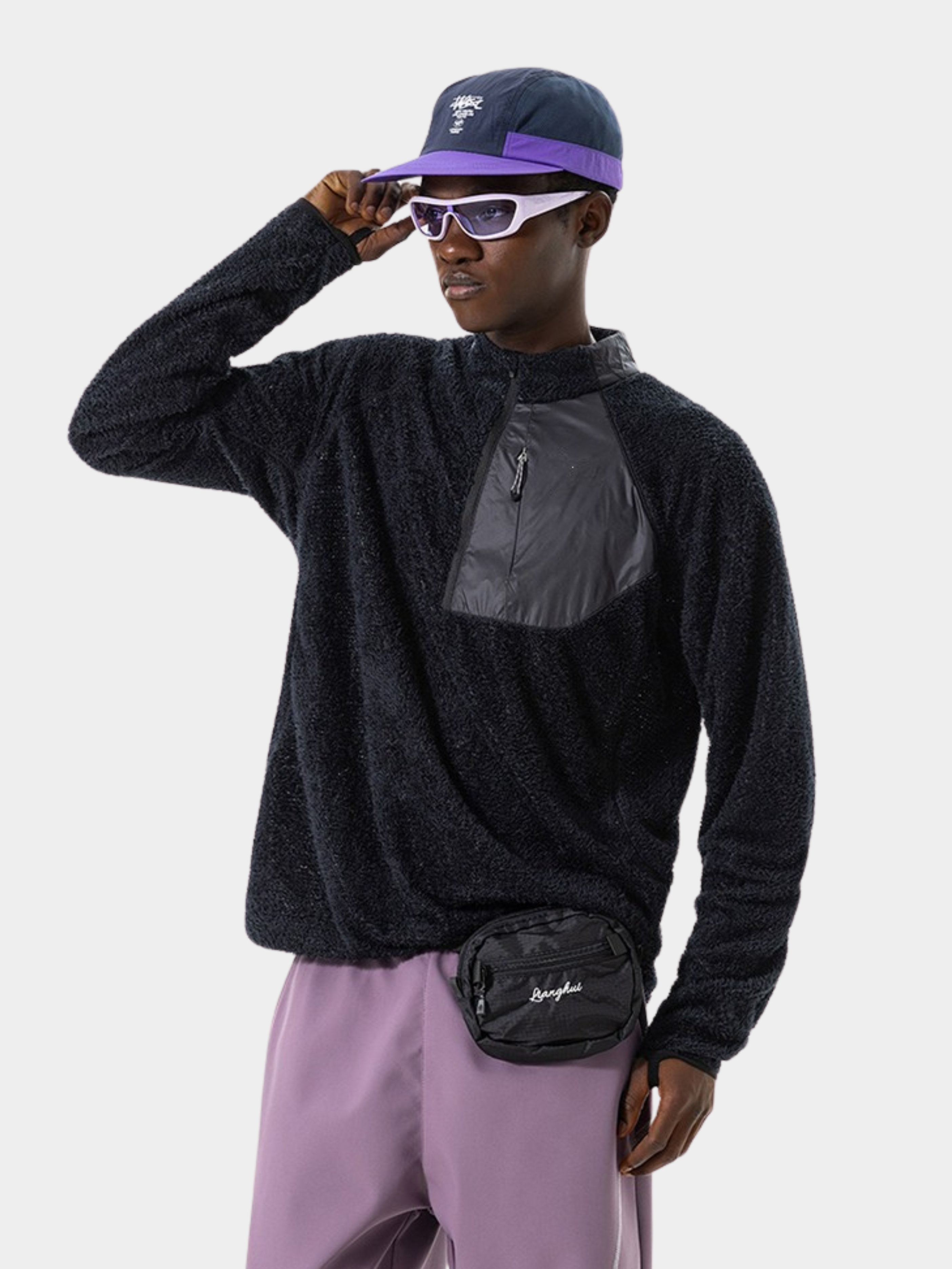 Arcadia - Half-Zip Fleece Liner Mock Neck Sweatshirt