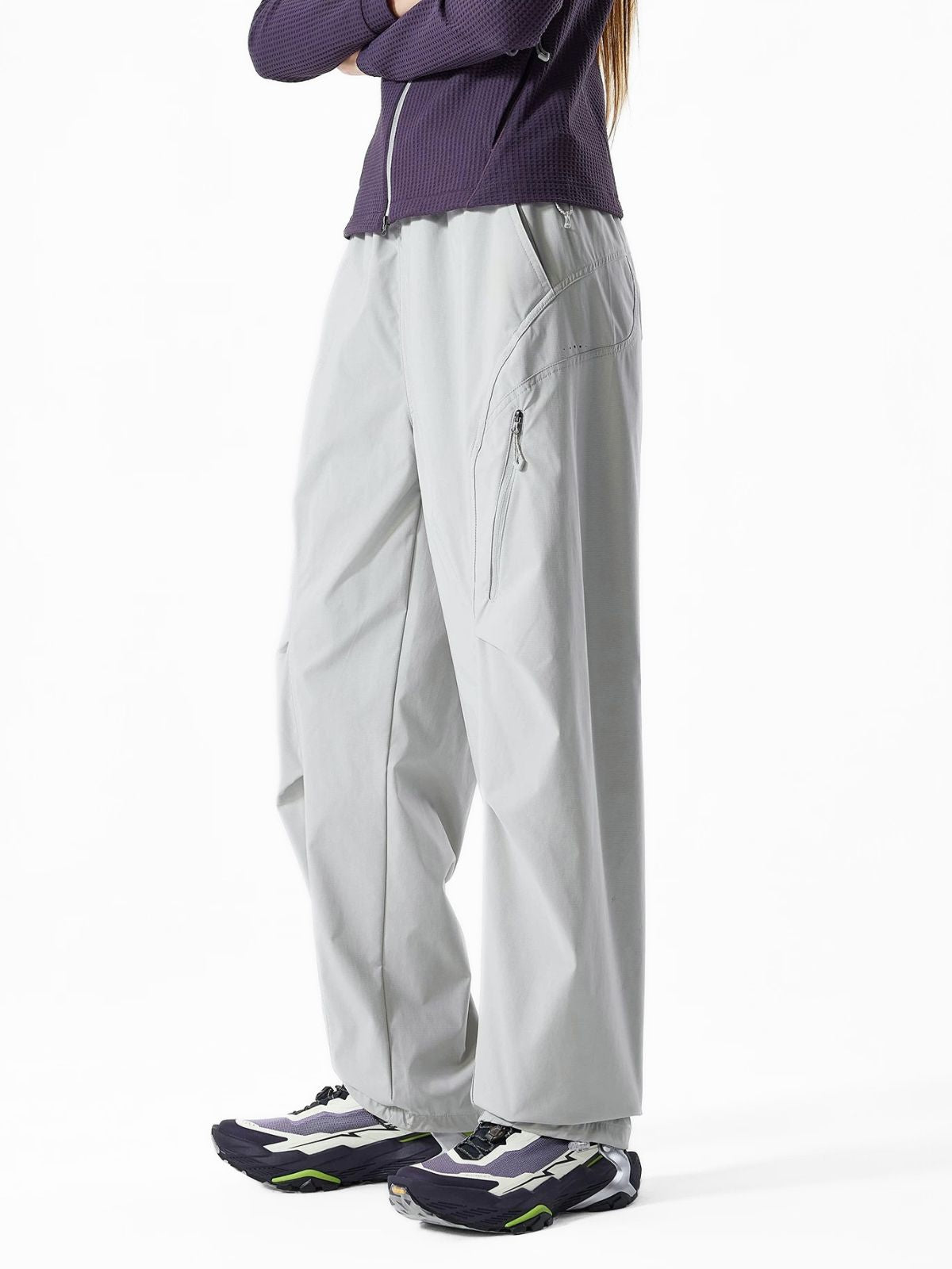 EchoWall - Water-Repellent Wind-Resistant Color-Block Paratrooper Pants