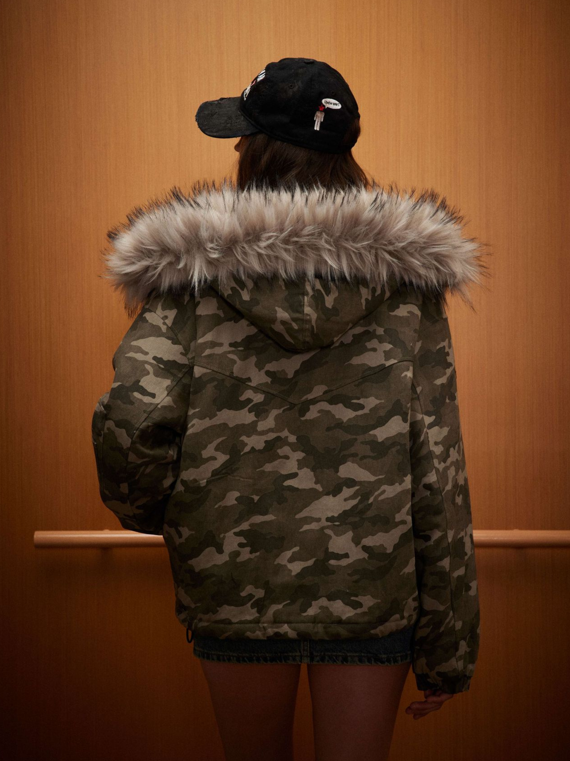 BoulderBase - Women's Camo Fur Collar Cotton Jacket GONGGAR SPORTS