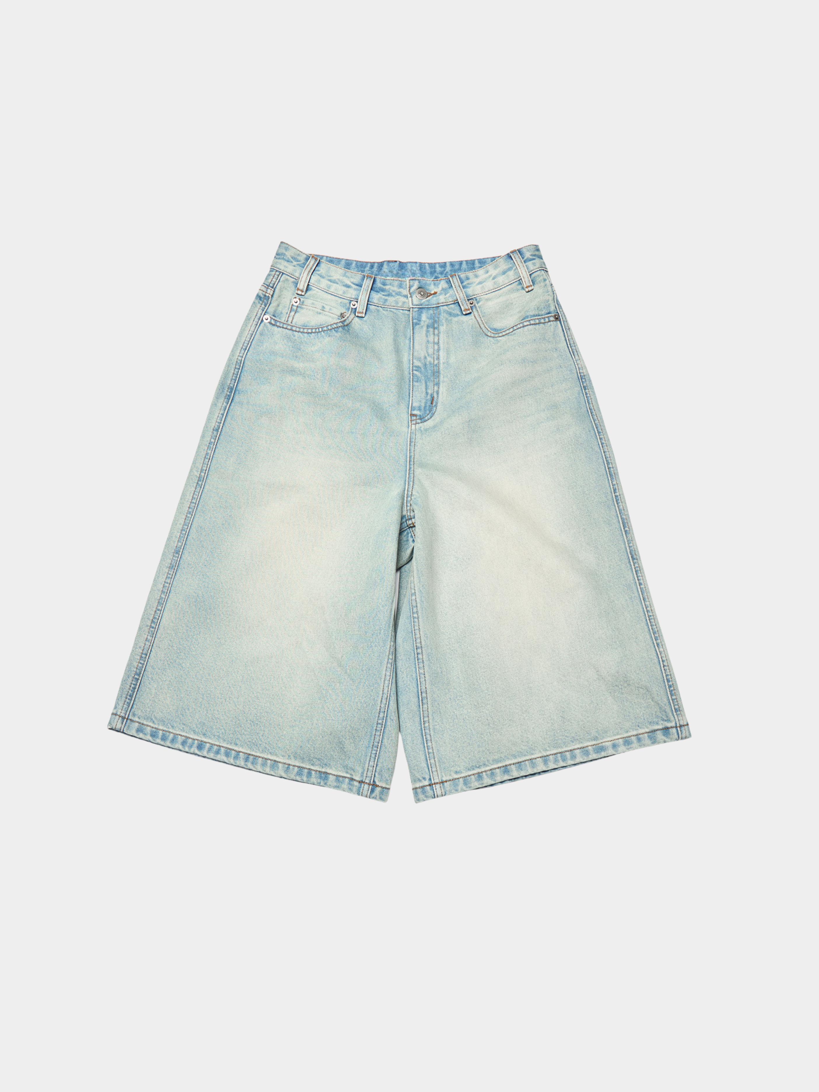 WolfMark - Women's Washed Loose Denim Cropped Pants