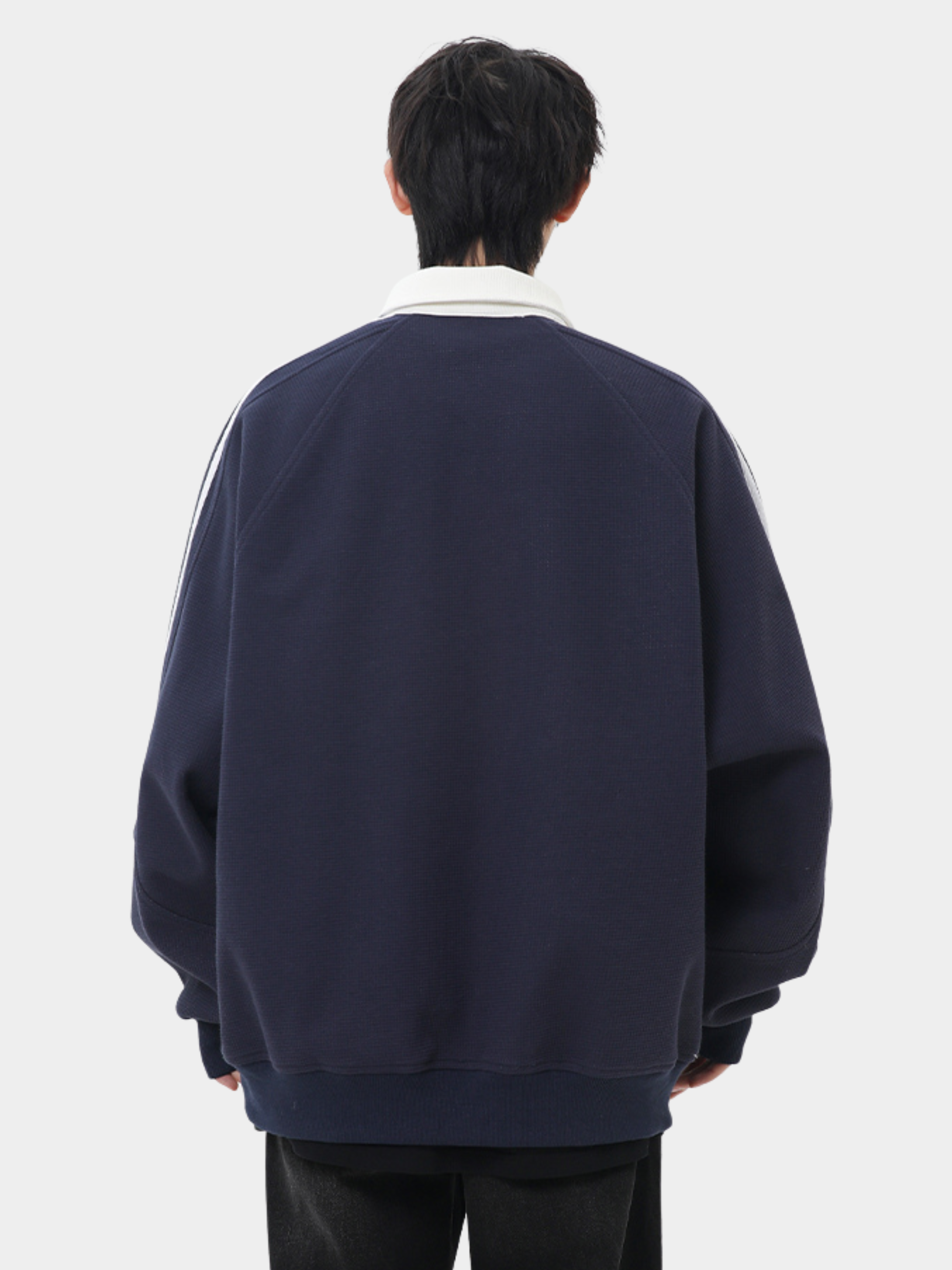 DryFlask - Men's Polo Collar Pullover Sweatshirt
