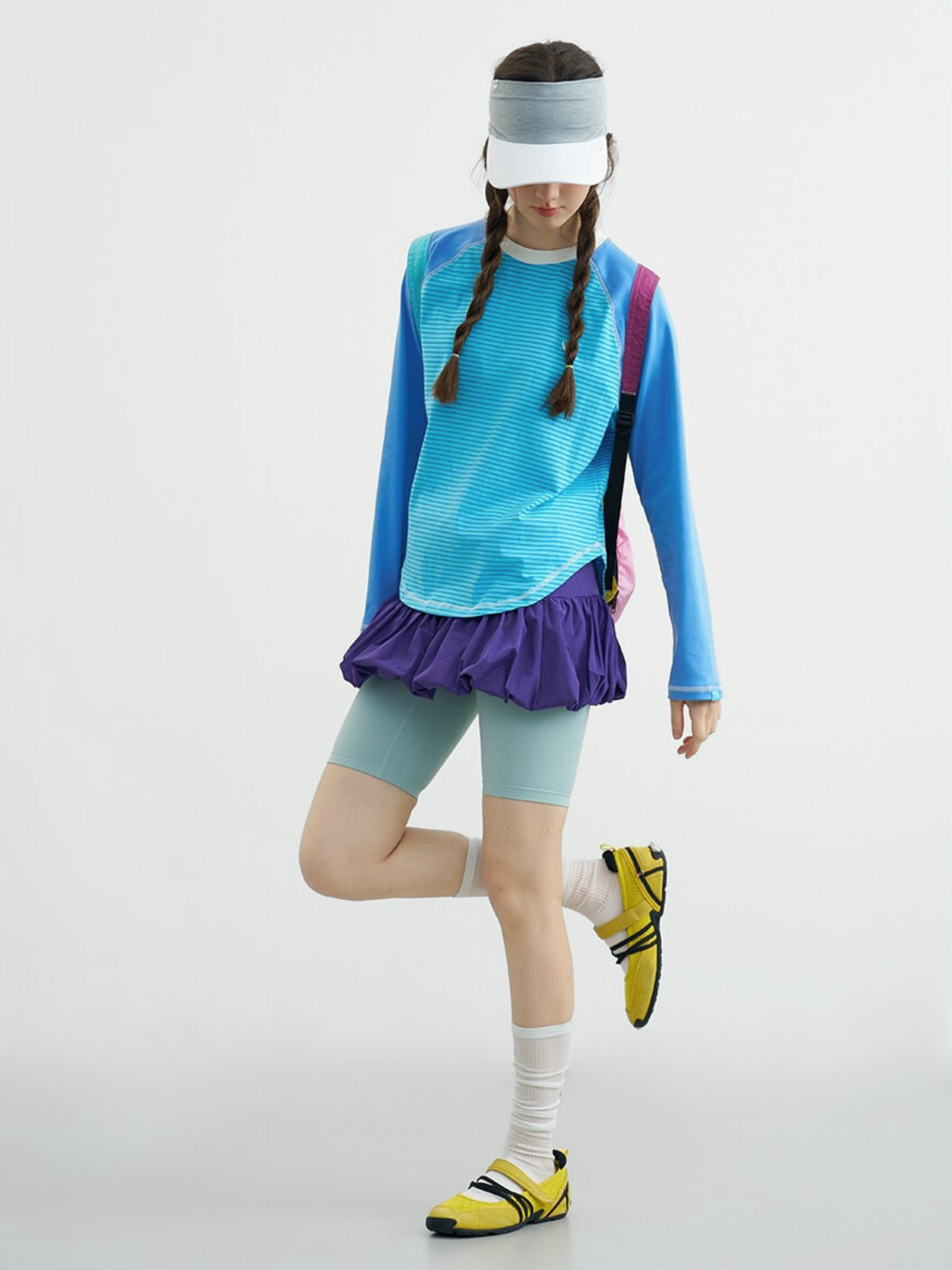 Ironholt - Women's Contrast Stripe Panel Cotton Long-Sleeve