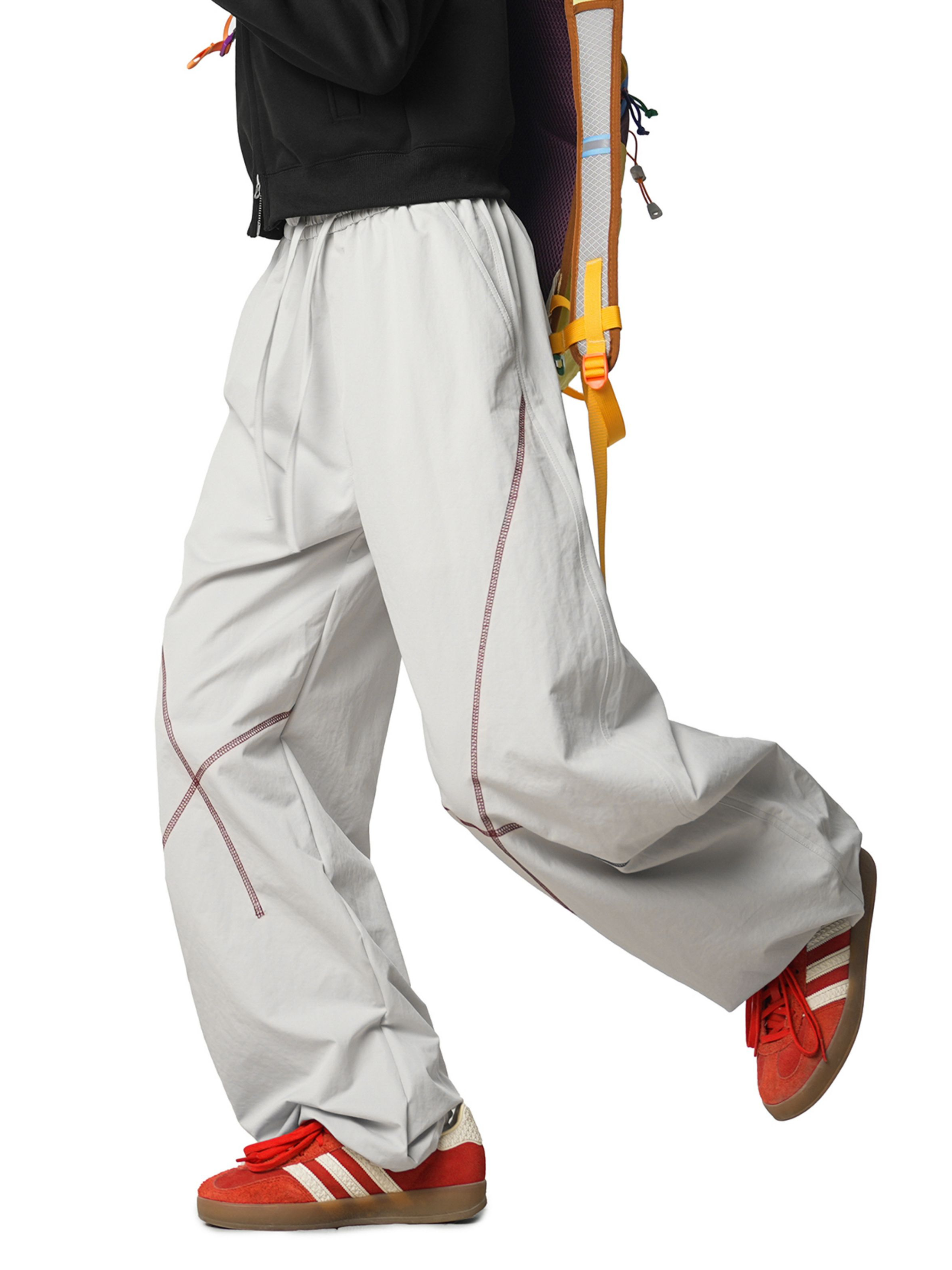 FrostDash - Unisex Loose Colorblock Hasso Stitch Pants