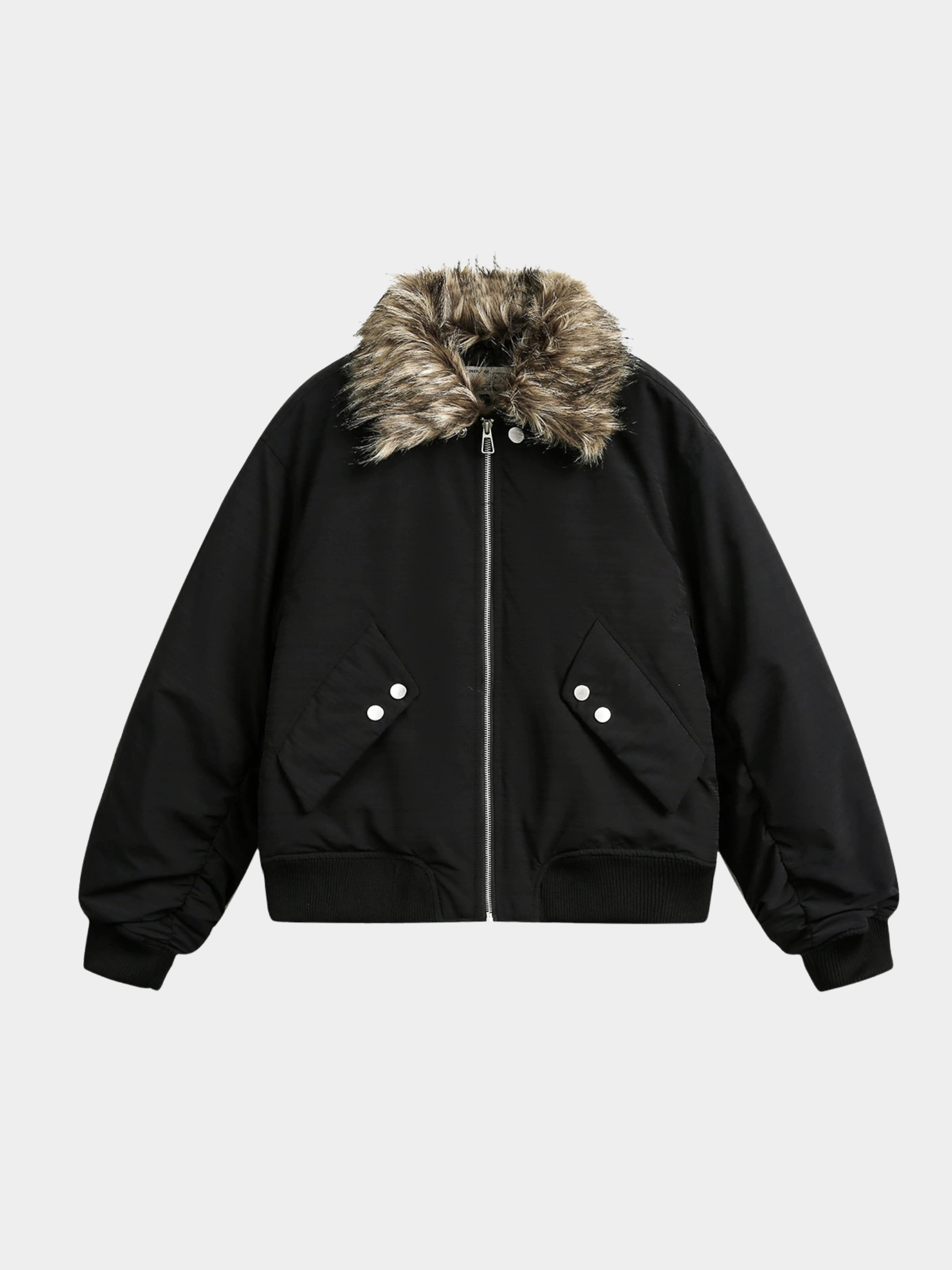 RainShell - Men's Detachable Fur Collar Bomber Jacket GONGGAR SPORTS